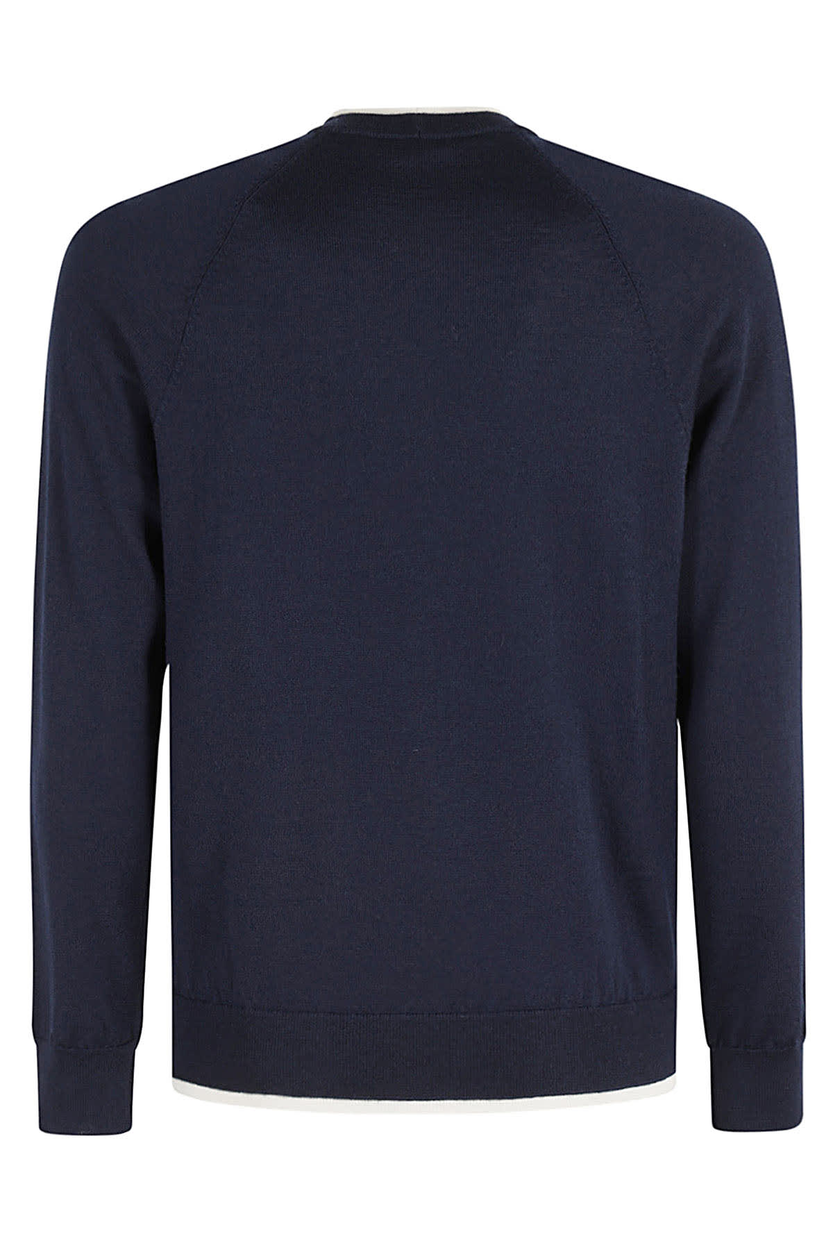 Shop Eleventy Maglia Girocollo Manica Raglan In Blu Sabbia