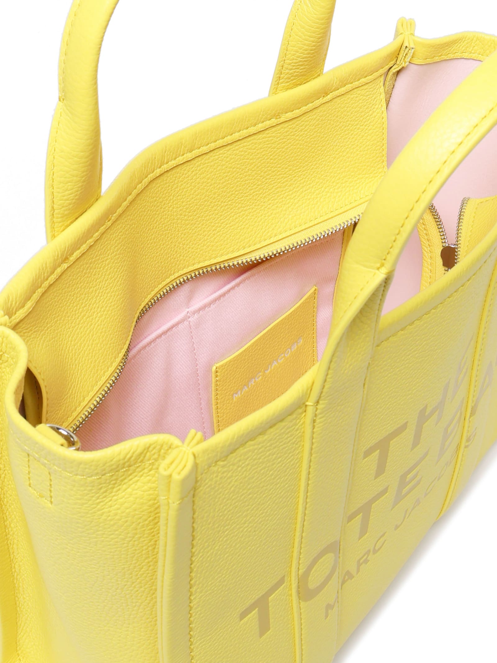 Shop Marc Jacobs The Tote Bag Medium In Smiley Yellow