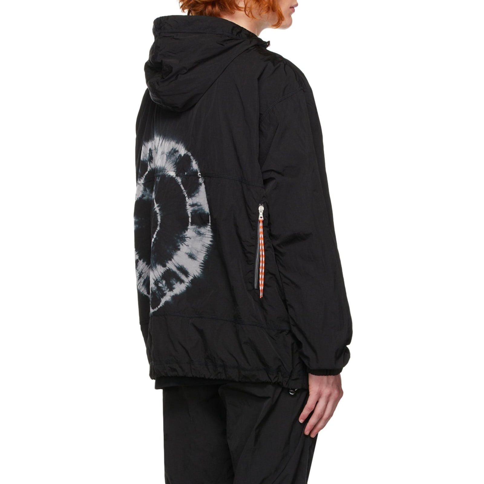 Shop Aries Tie-dye Windcheater Jacket In Black