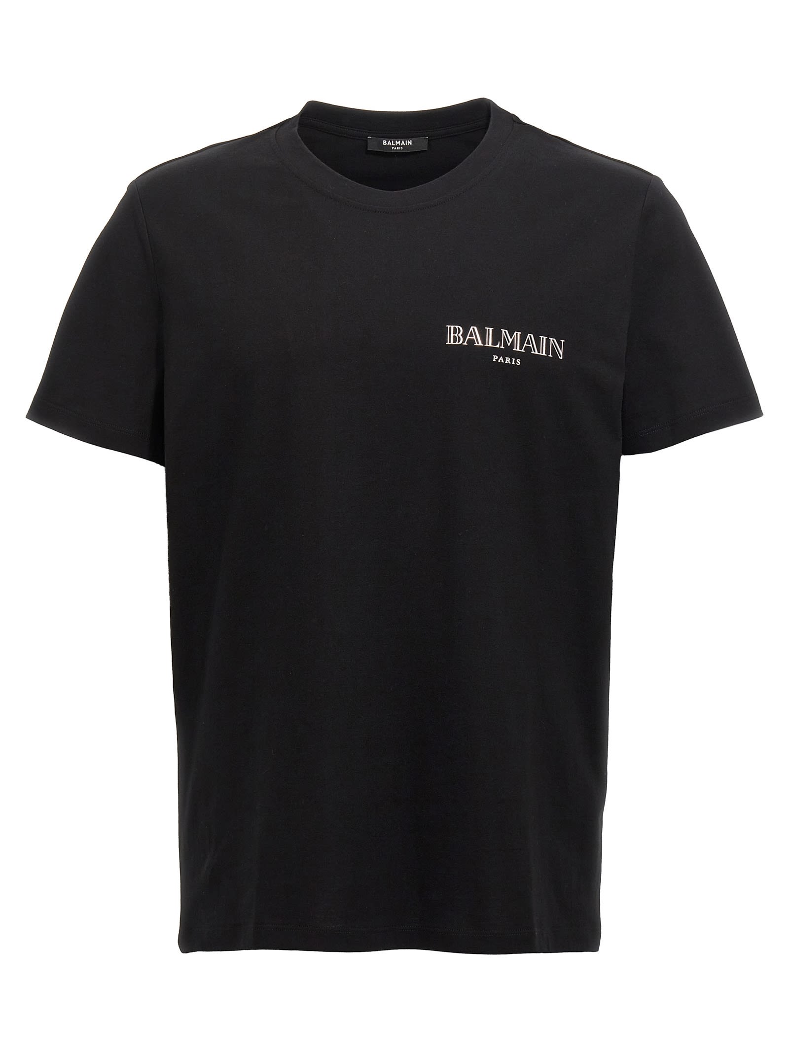 Shop Balmain Silver Vintage T-shirt In Black