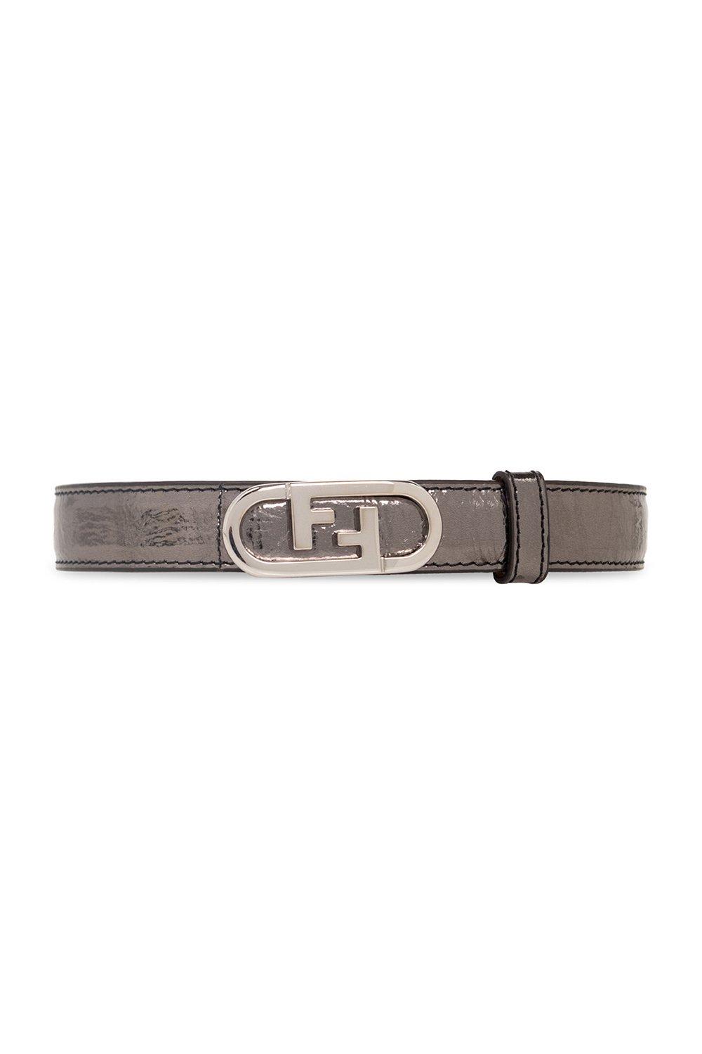 Fendi Logo-buckled Metallic Belt