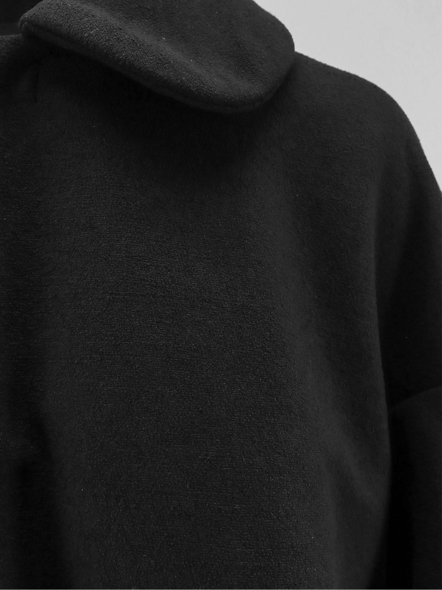 Comme Des Garçons Play Coat With Balloon Sleeves In Black