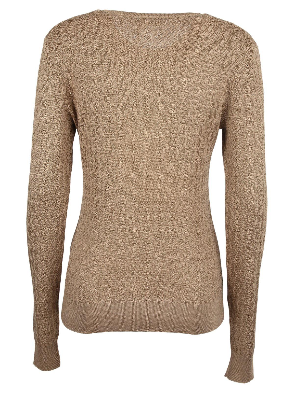 Shop Dolce & Gabbana Cable Knit Sweater In Sabbia