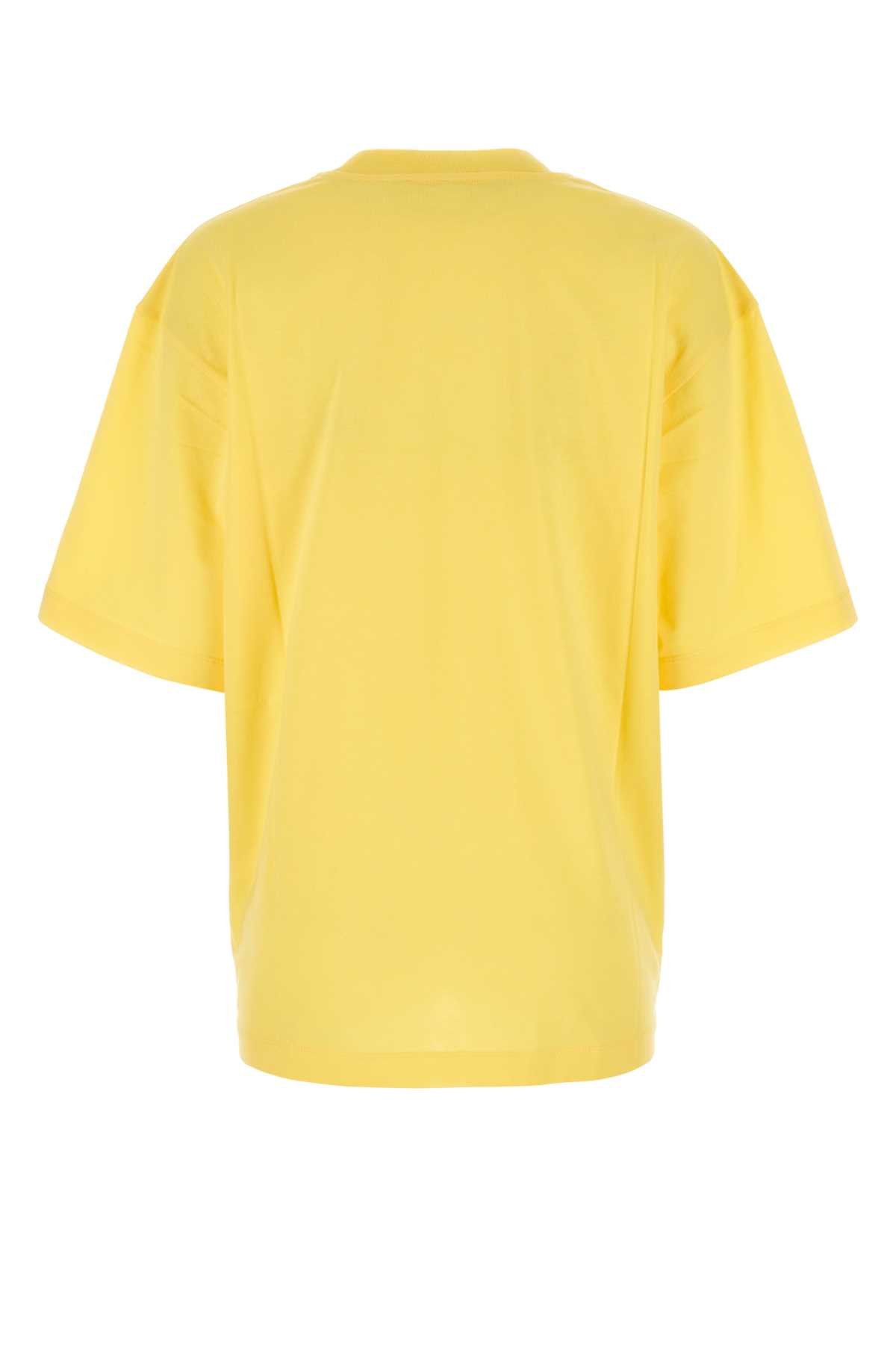 Marni Yellow Cotton Oversize T-shirt In Lemmon