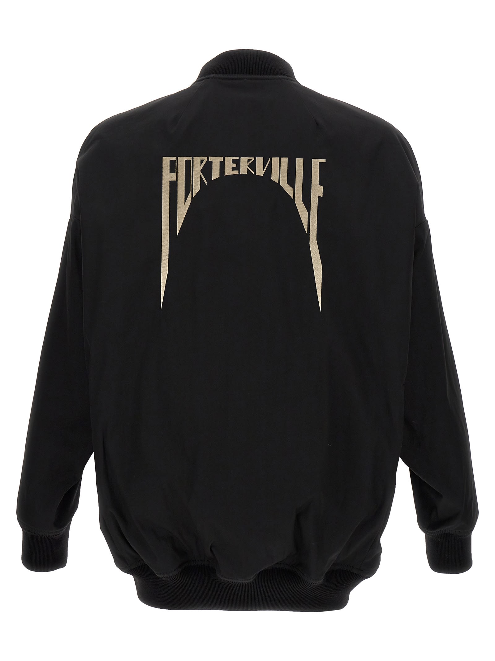 Rick Owens Jumbo Peter Flight Distressed Cotton Jacket In Black