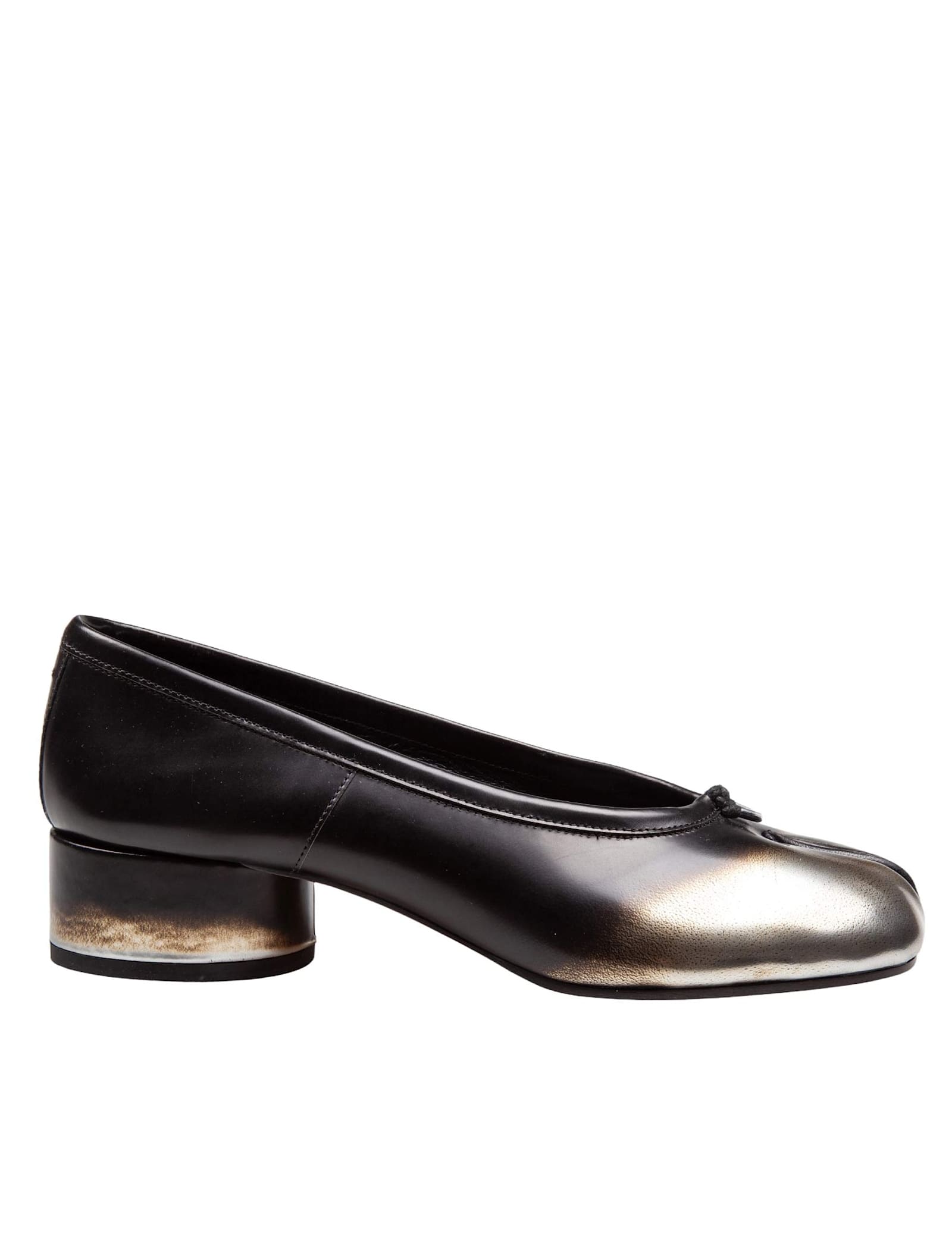 Tabi Ballerina In Metallic Leather