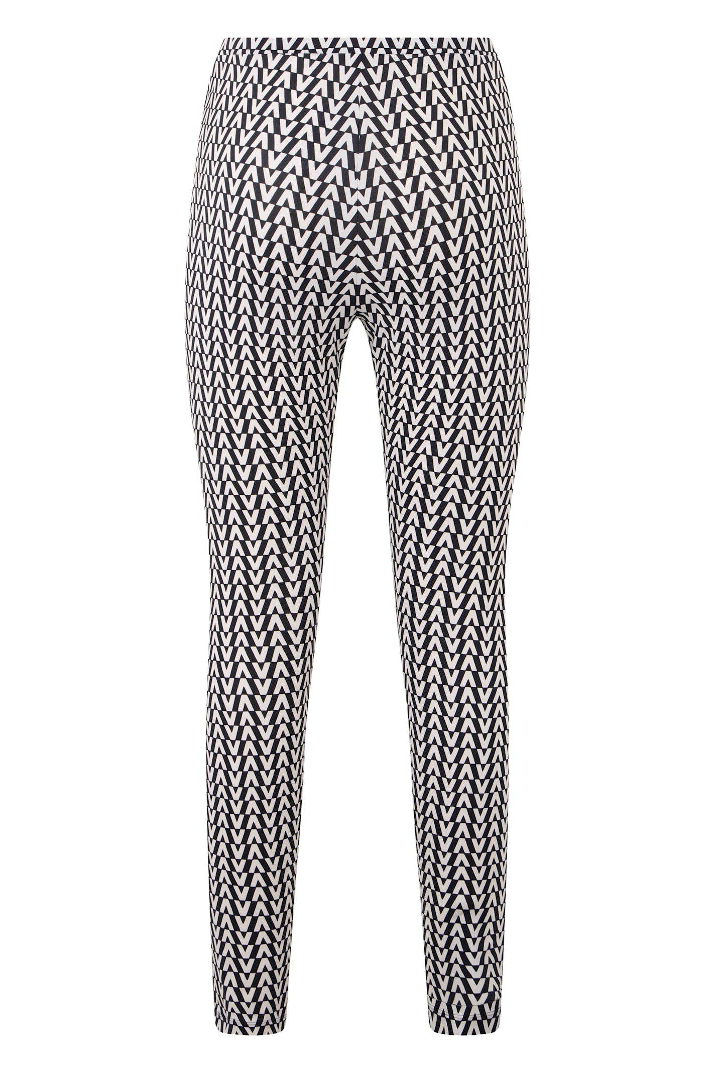 Valentino All-over Logo-print Leggings In Multi