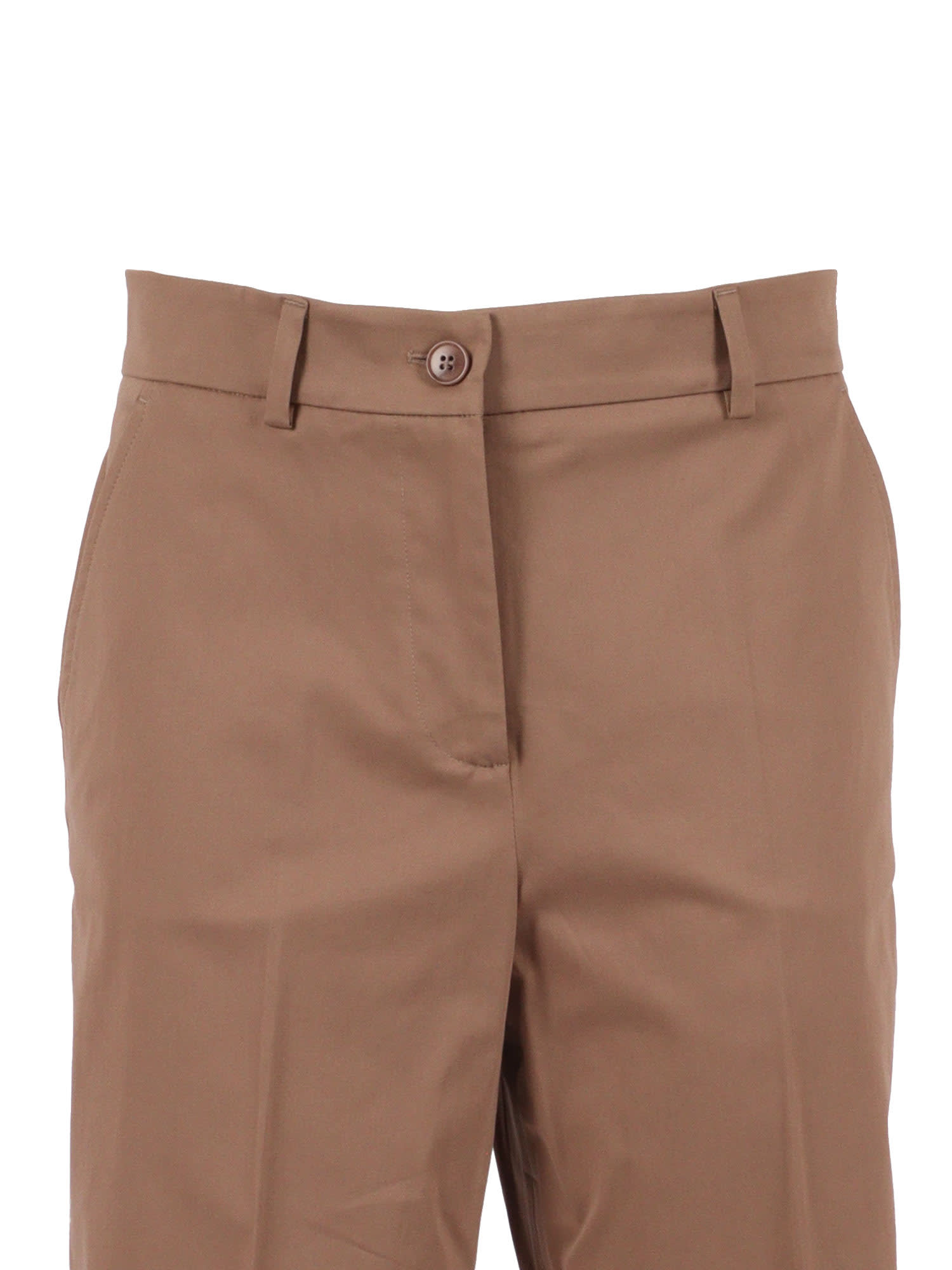 Weekend Max Mara Urial Cropped Trousers In Brown