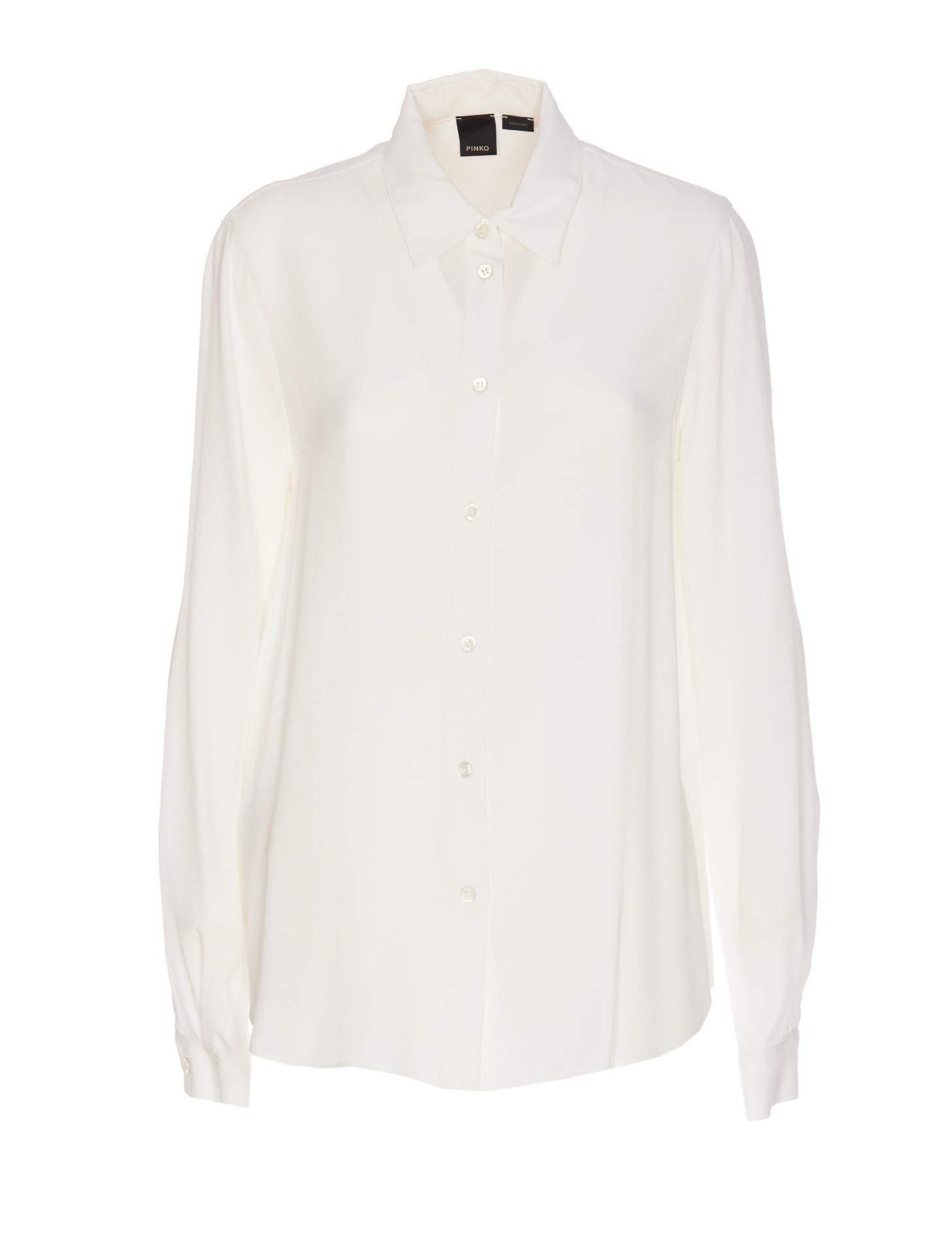 Shop Pinko New Nora Shirt In Bianco/gelato Vaniglia