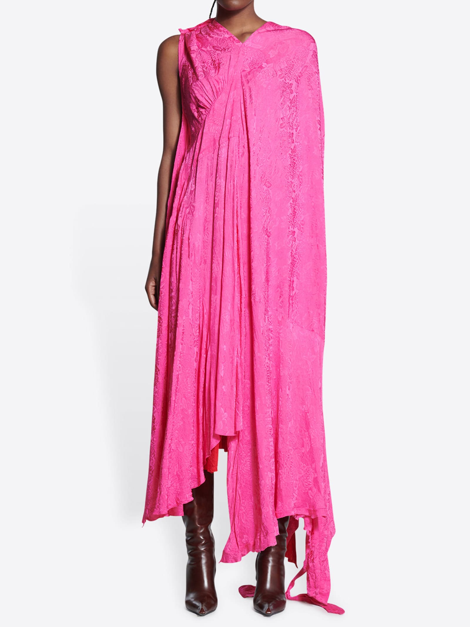 Balenciaga Asymmetric Pink Dress