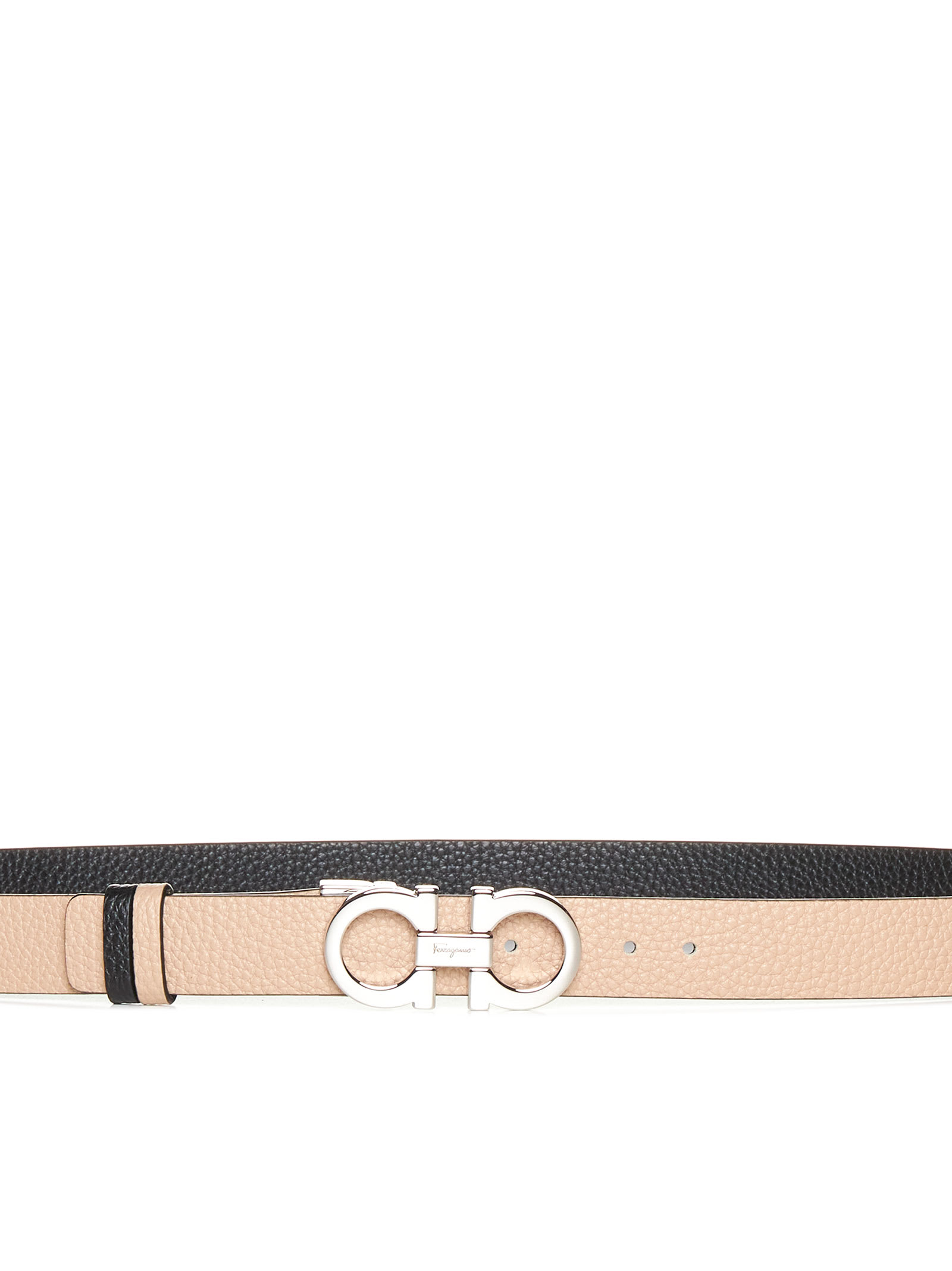 Ferragamo Cappuccino Leather Reversible Belt In Neutral