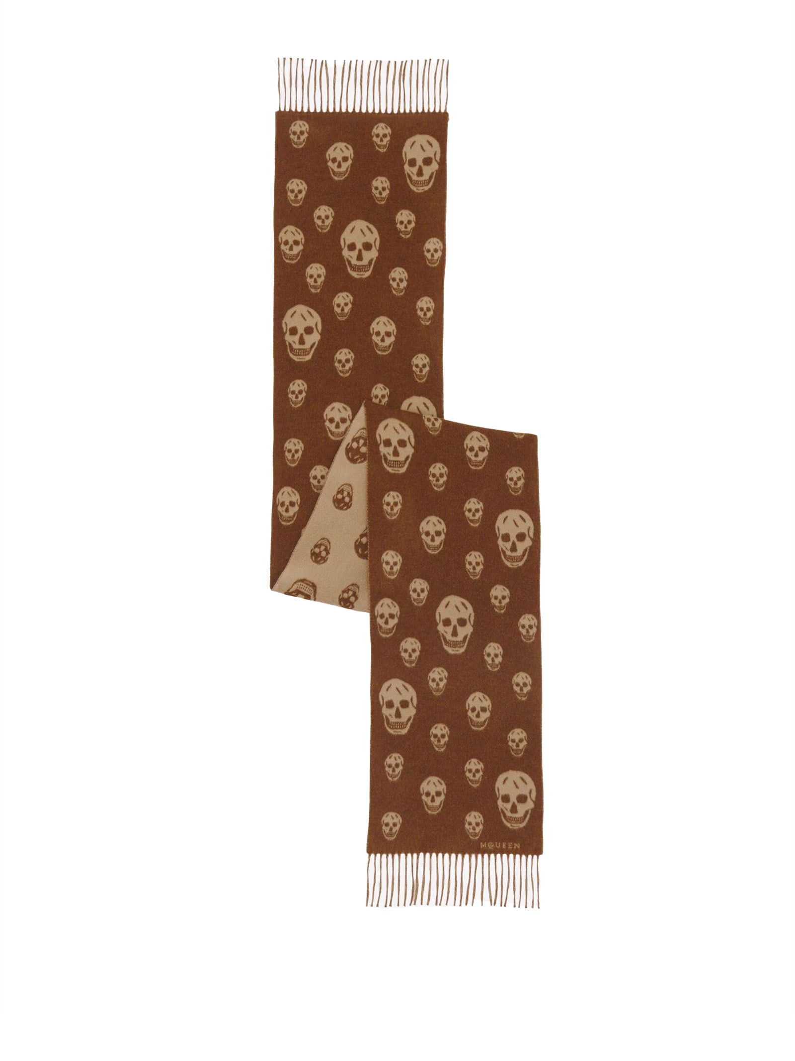 Alexander Mcqueen Scarfs In Brown