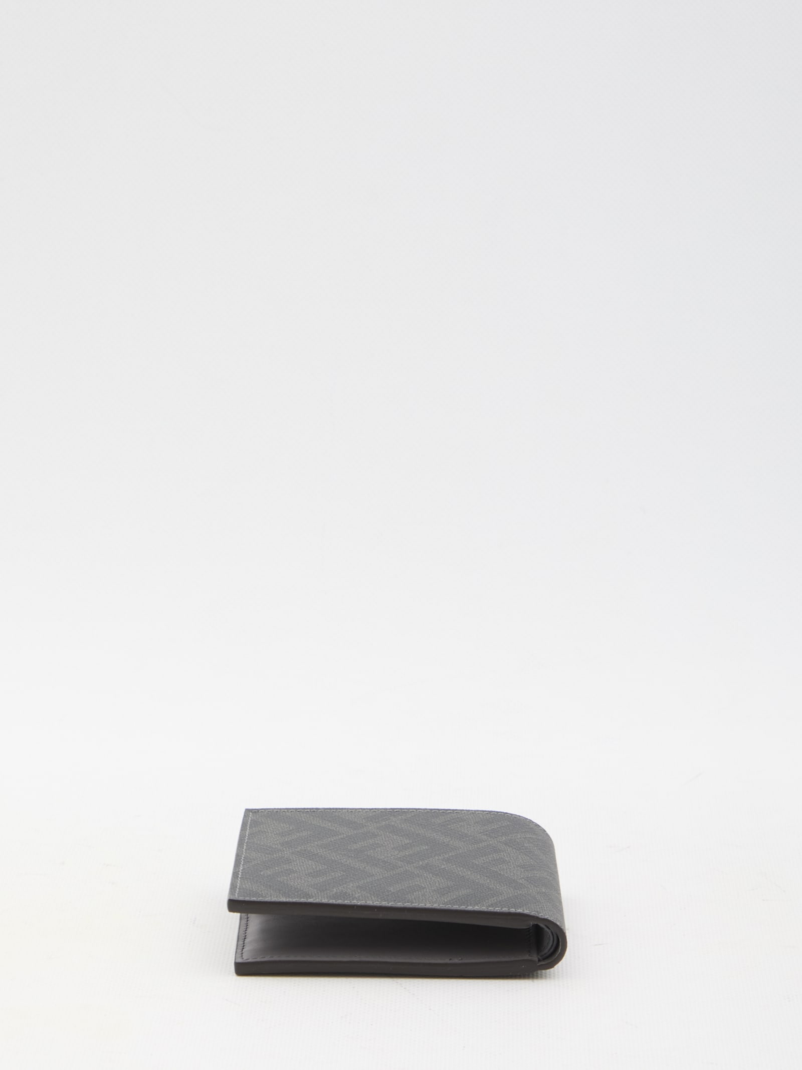 Shop Fendi Diagonal Wallet In Grey