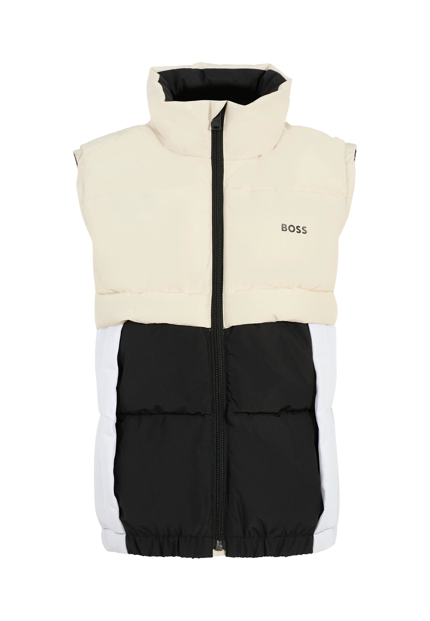 Hugo Boss Beige Vest For Boy With Logo In Neutral