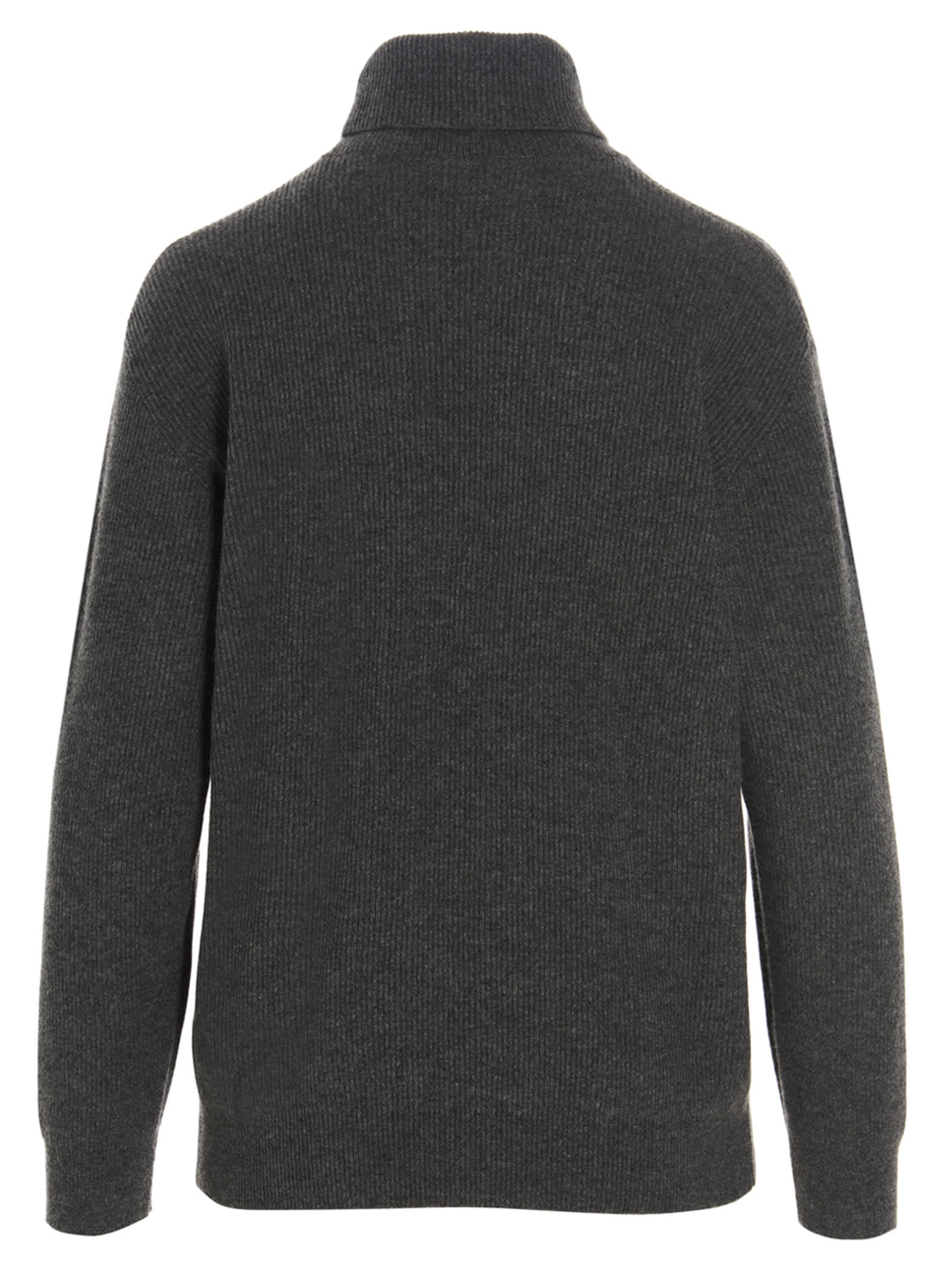 Shop Brunello Cucinelli Monile Detail Sweater In Gray