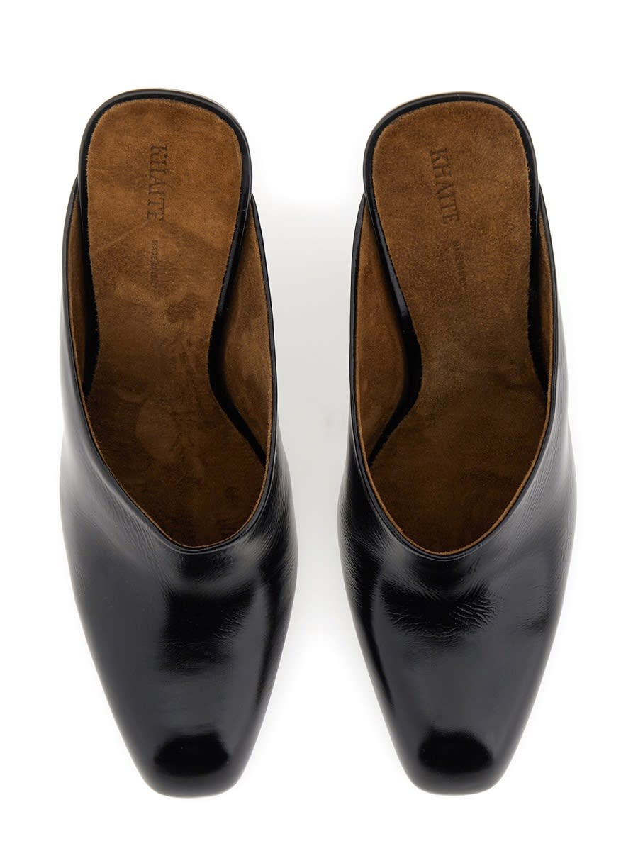 Khaite Colt 100 Leather Mules In Black