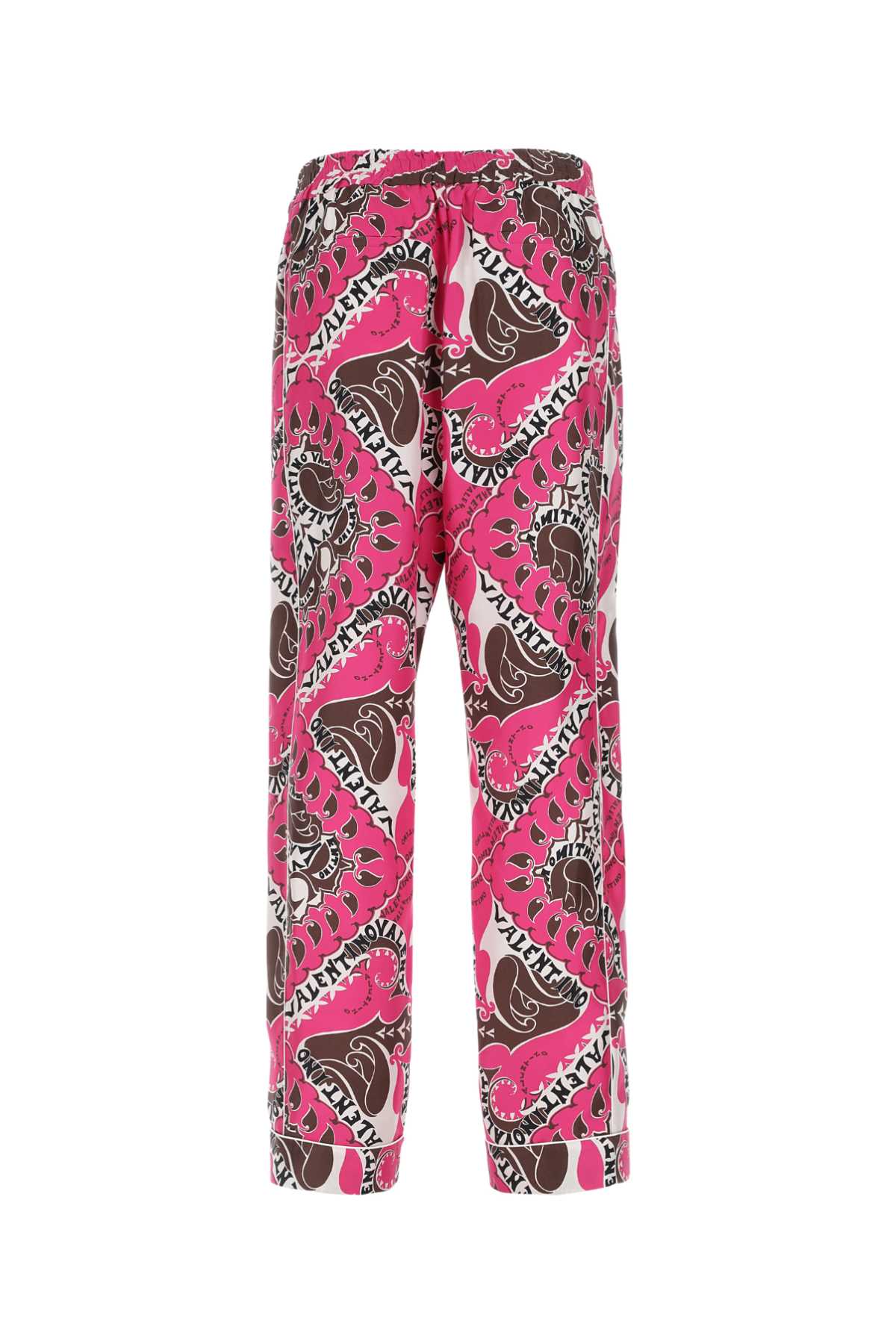 Shop Valentino Printed Silk Pyjama Pant In V1s