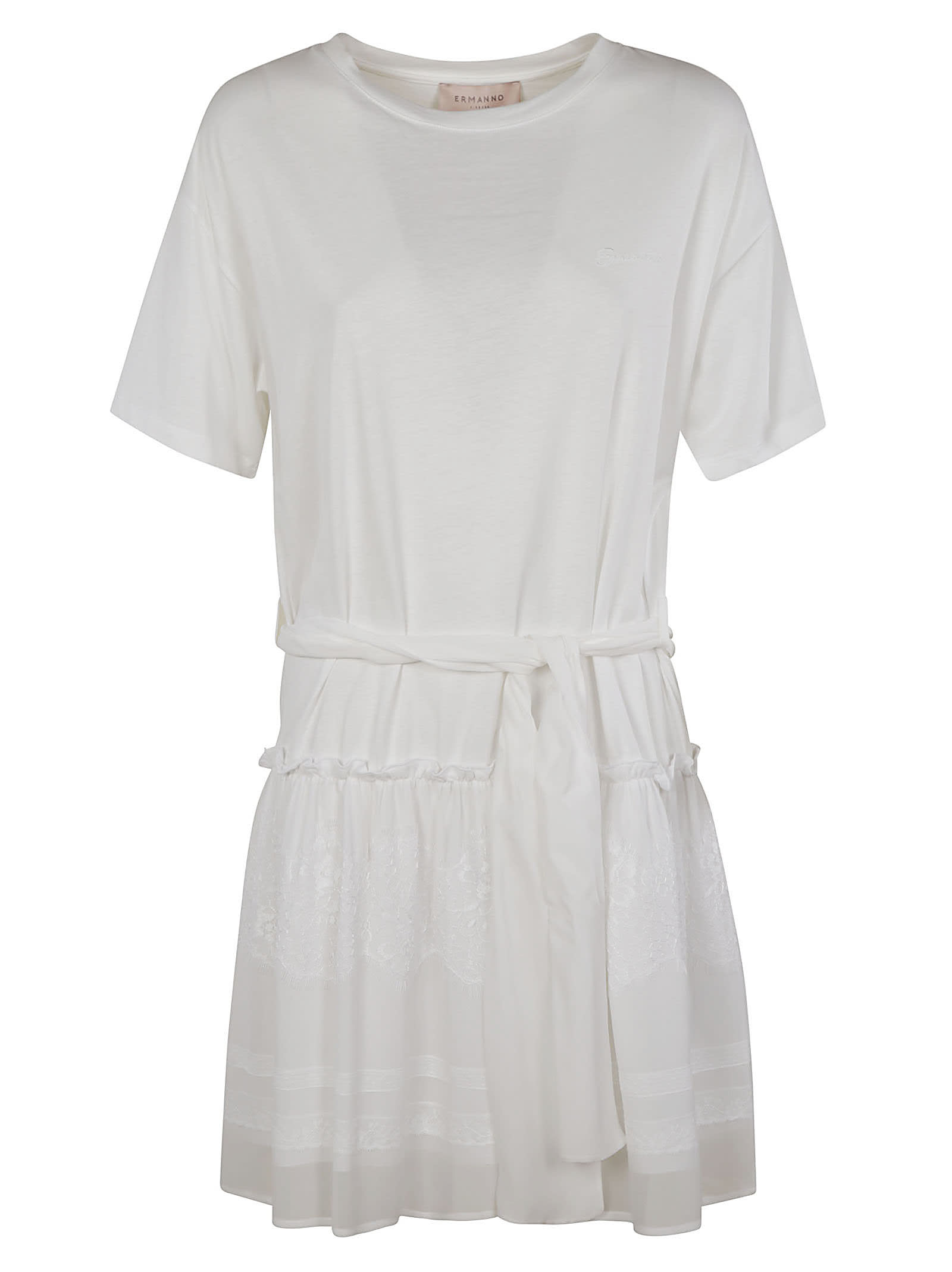 Ermanno Scervino Tie-waist Plain Dress