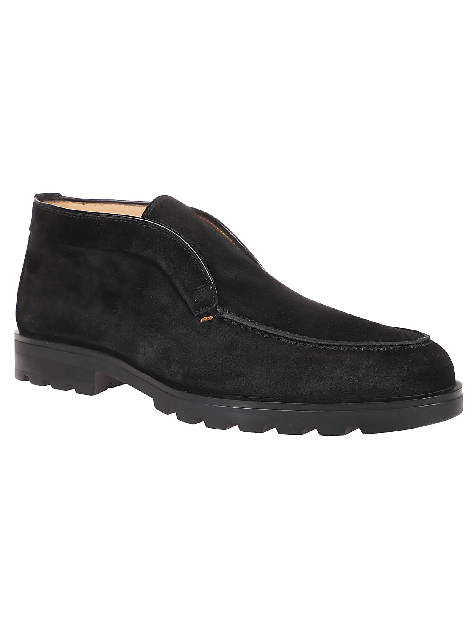 Shop Santoni Rock Ow Slip-on Loafers In Black