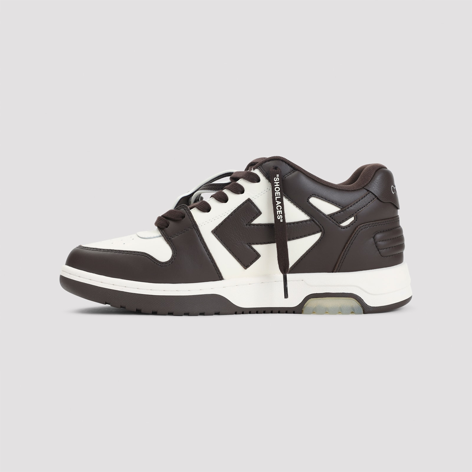 Off-white Out Of Office Leather Sneakers In Brown