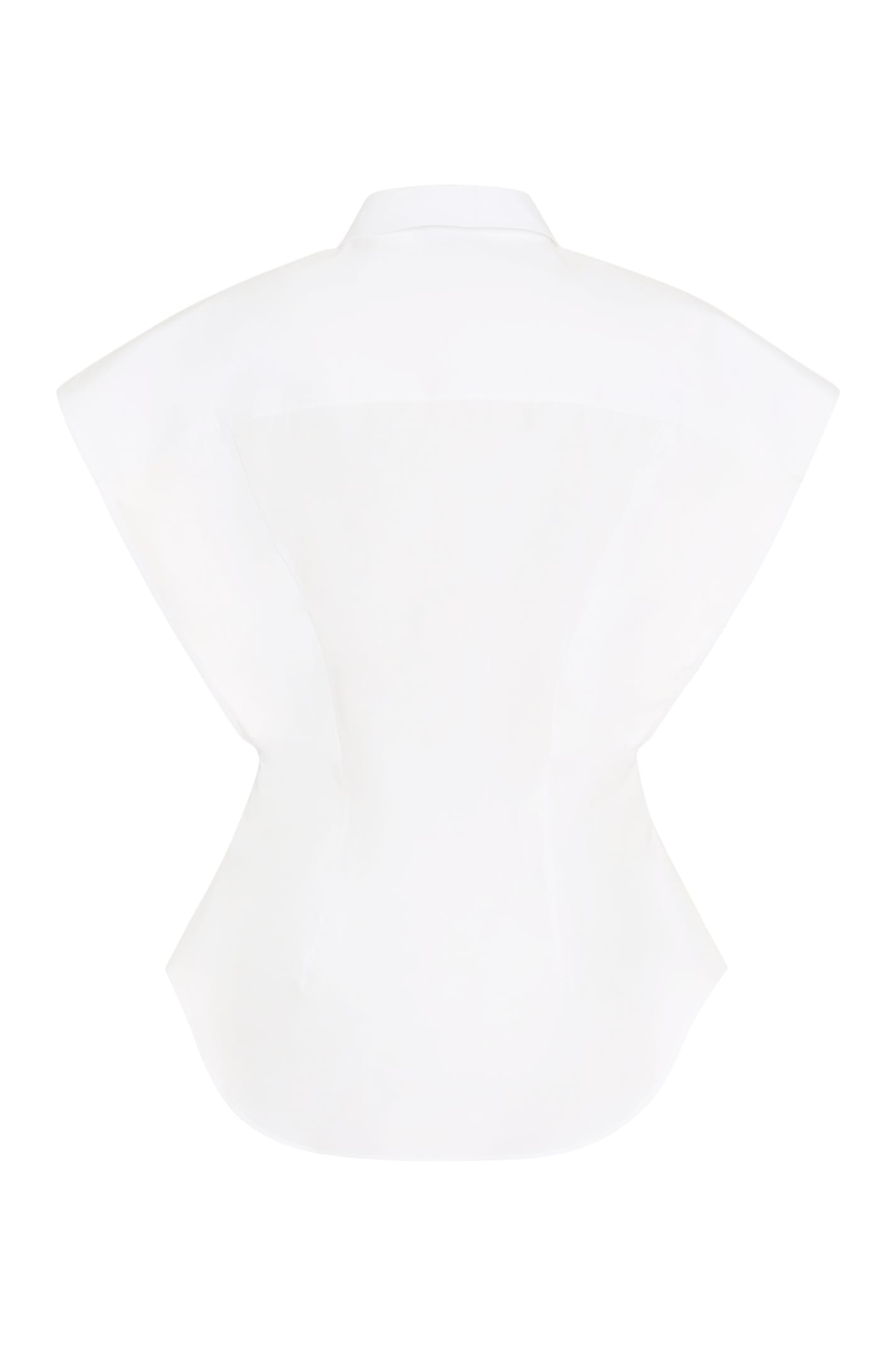 Shop Alexander Mcqueen Cotton Poplin Shirt In White
