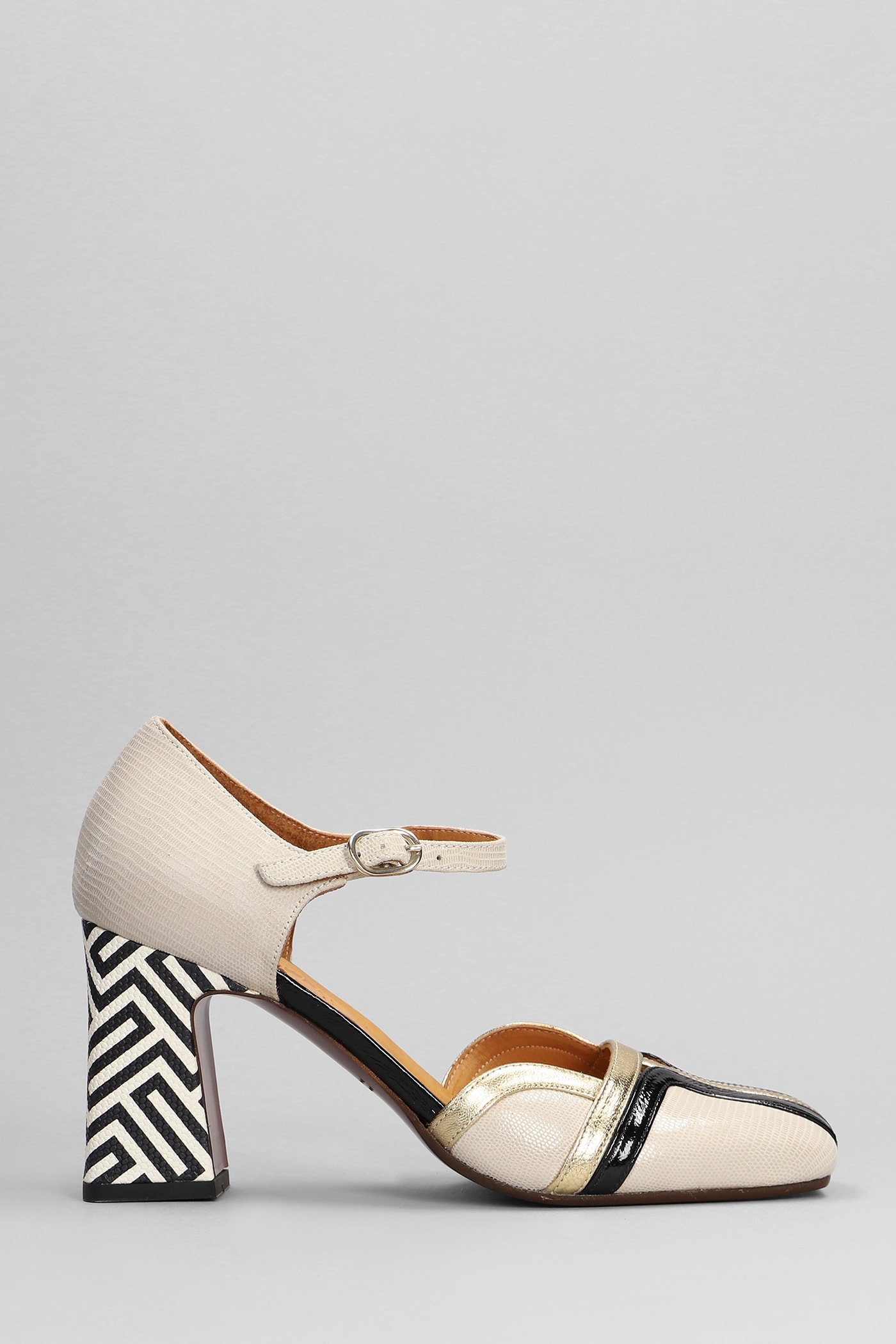 Shop Chie Mihara Olali Pumps In Beige Leather