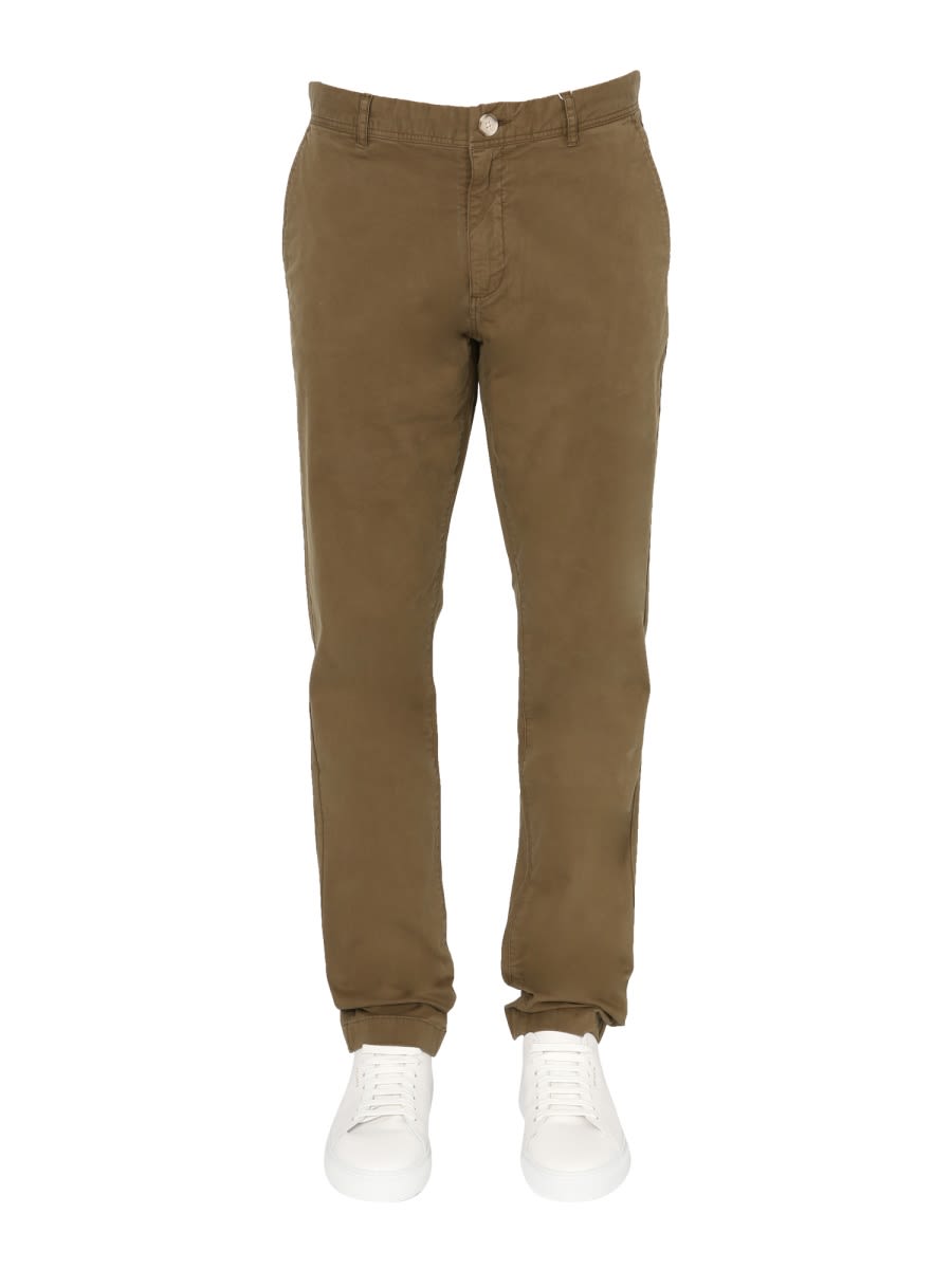 Shop Woolrich Classic Chino Trousers In Military Green