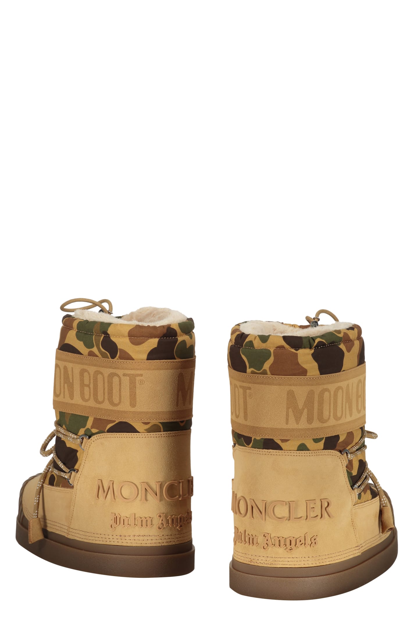 Shop Palm Angels Moncler  X Moon Boot Snow Boots In Brown