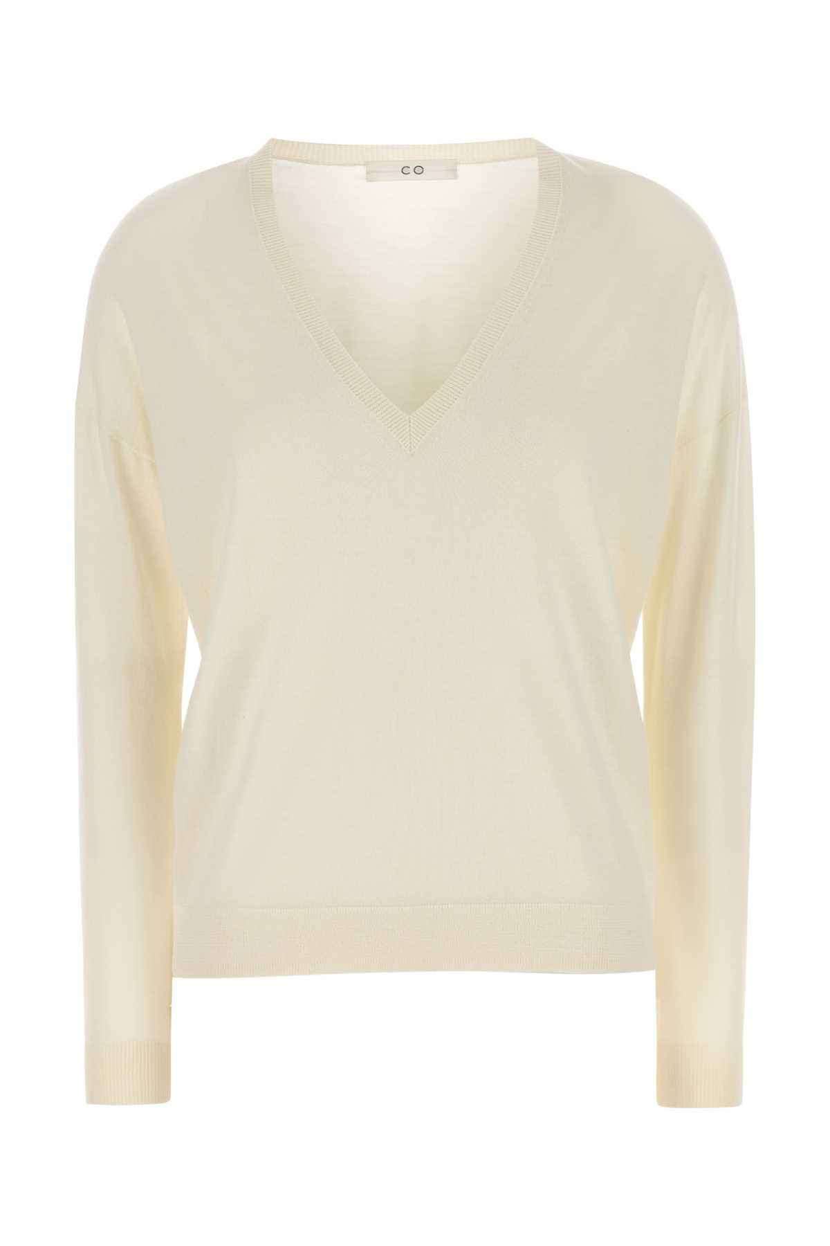 Co V-neck Cashmere Sweater In Neutral