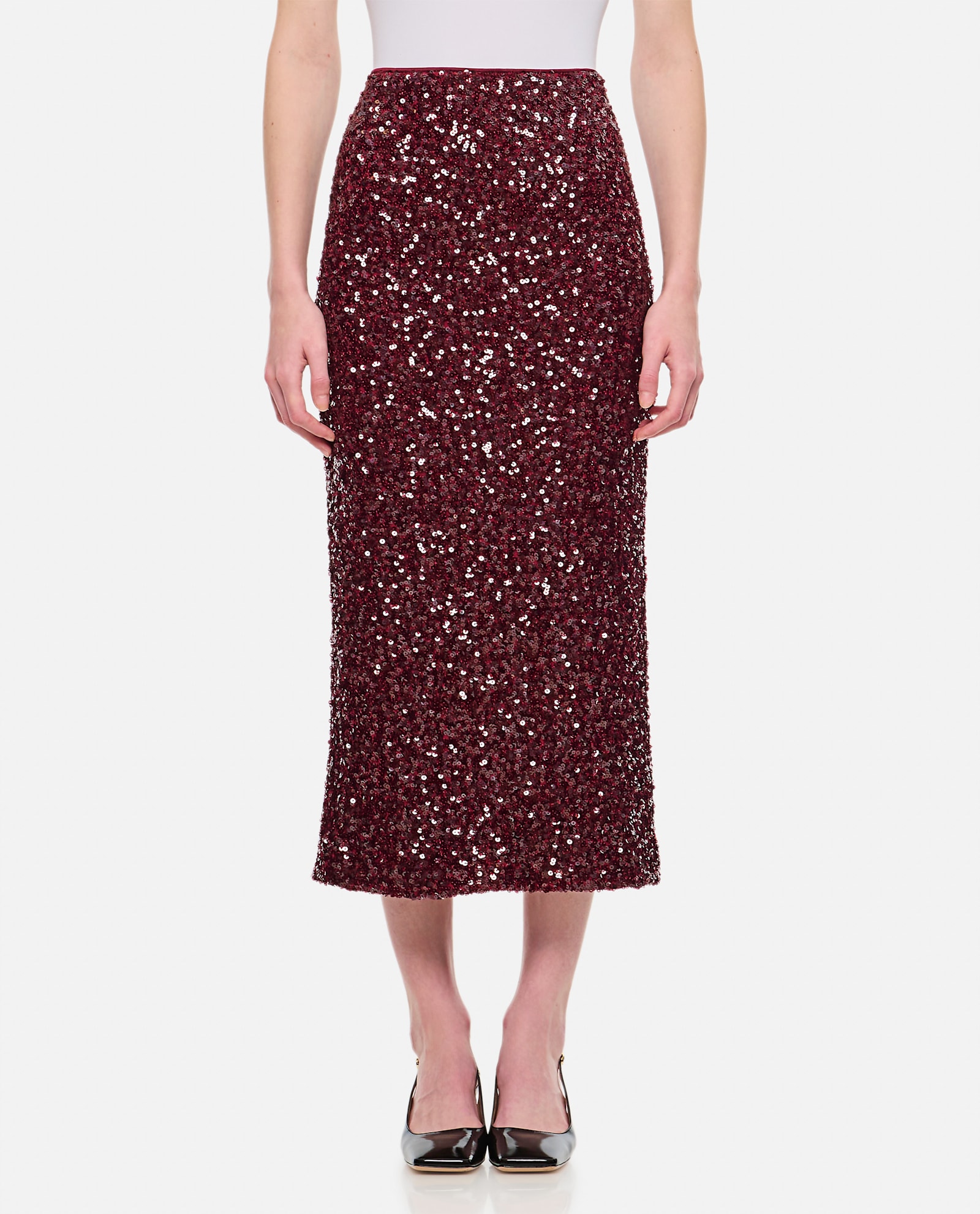 Sequin Midi Pencil Skirt