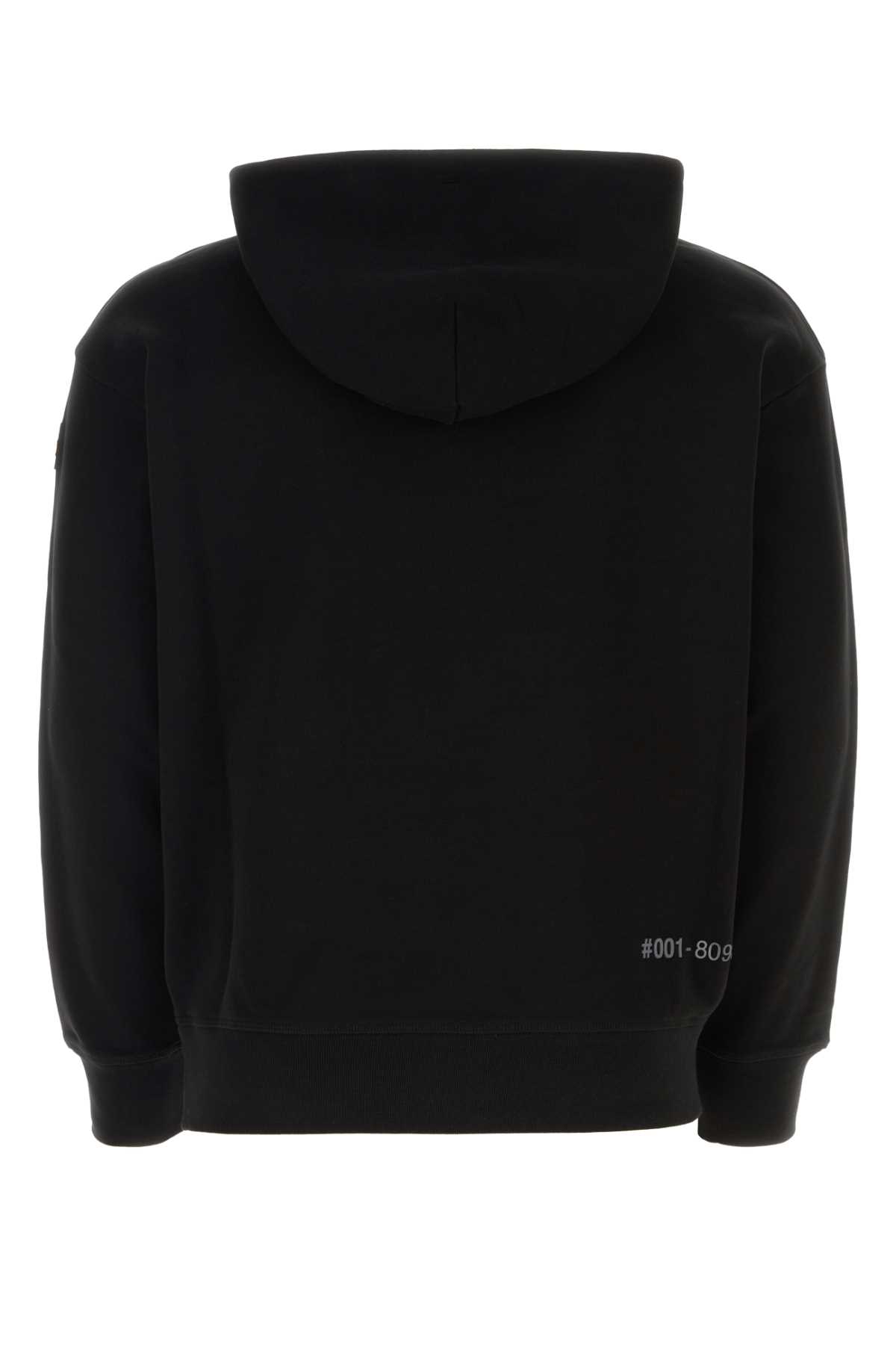 Moncler Black Cotton Sweatshirt In 999