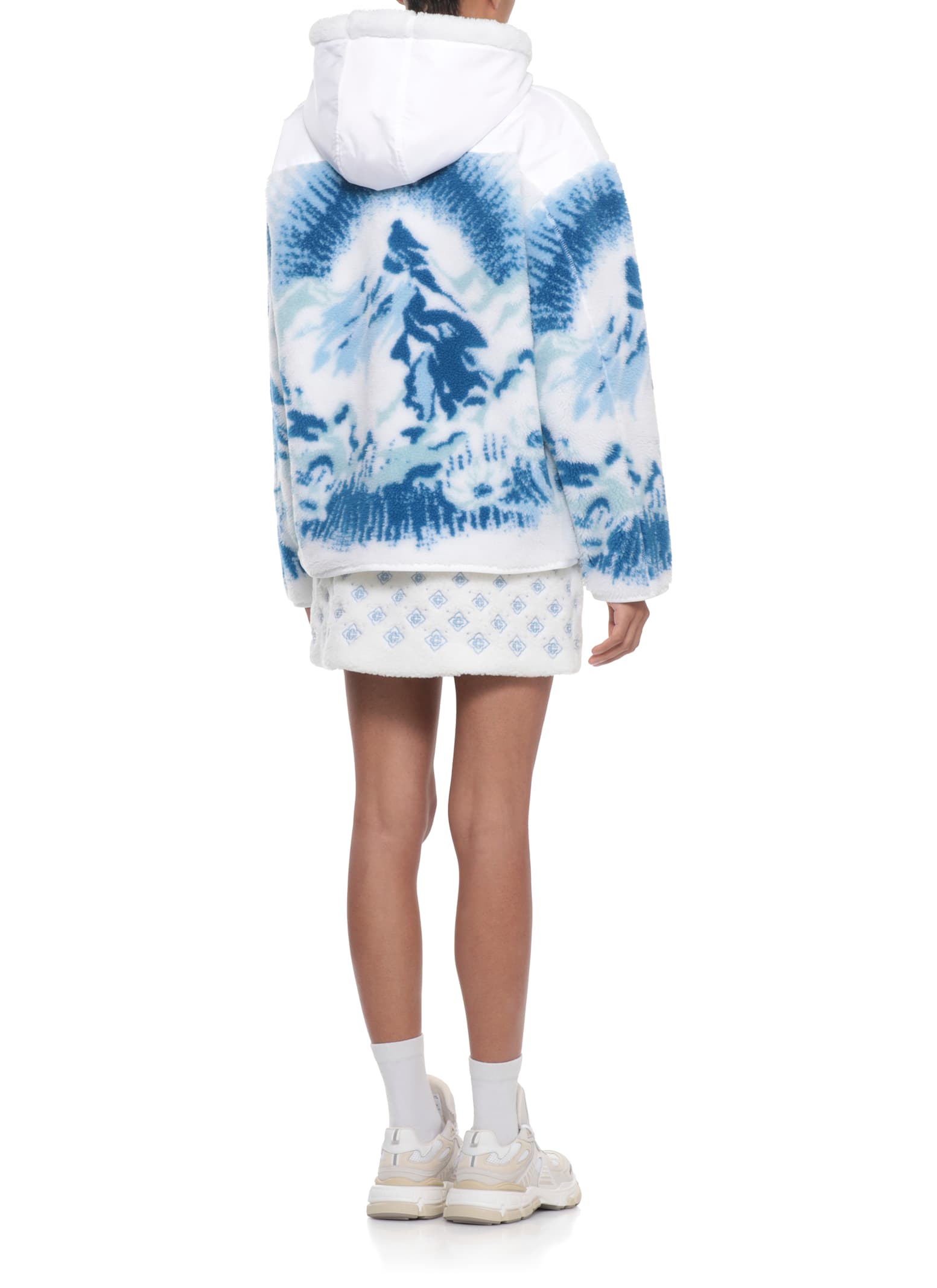 Casablanca Printed Hooded Casual Jacket In Multi