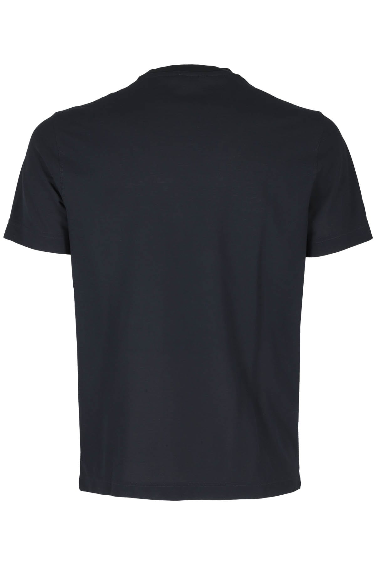 Shop Zanone T Shirt Mc Slim Fit Ice Cotton In Blu Navy