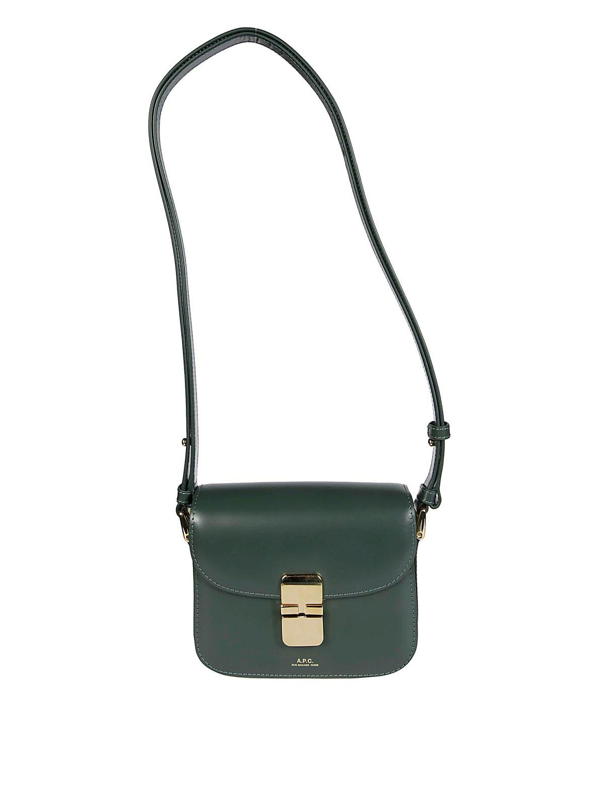 Shop Apc Grace Mini Shoulder Bag In Verde