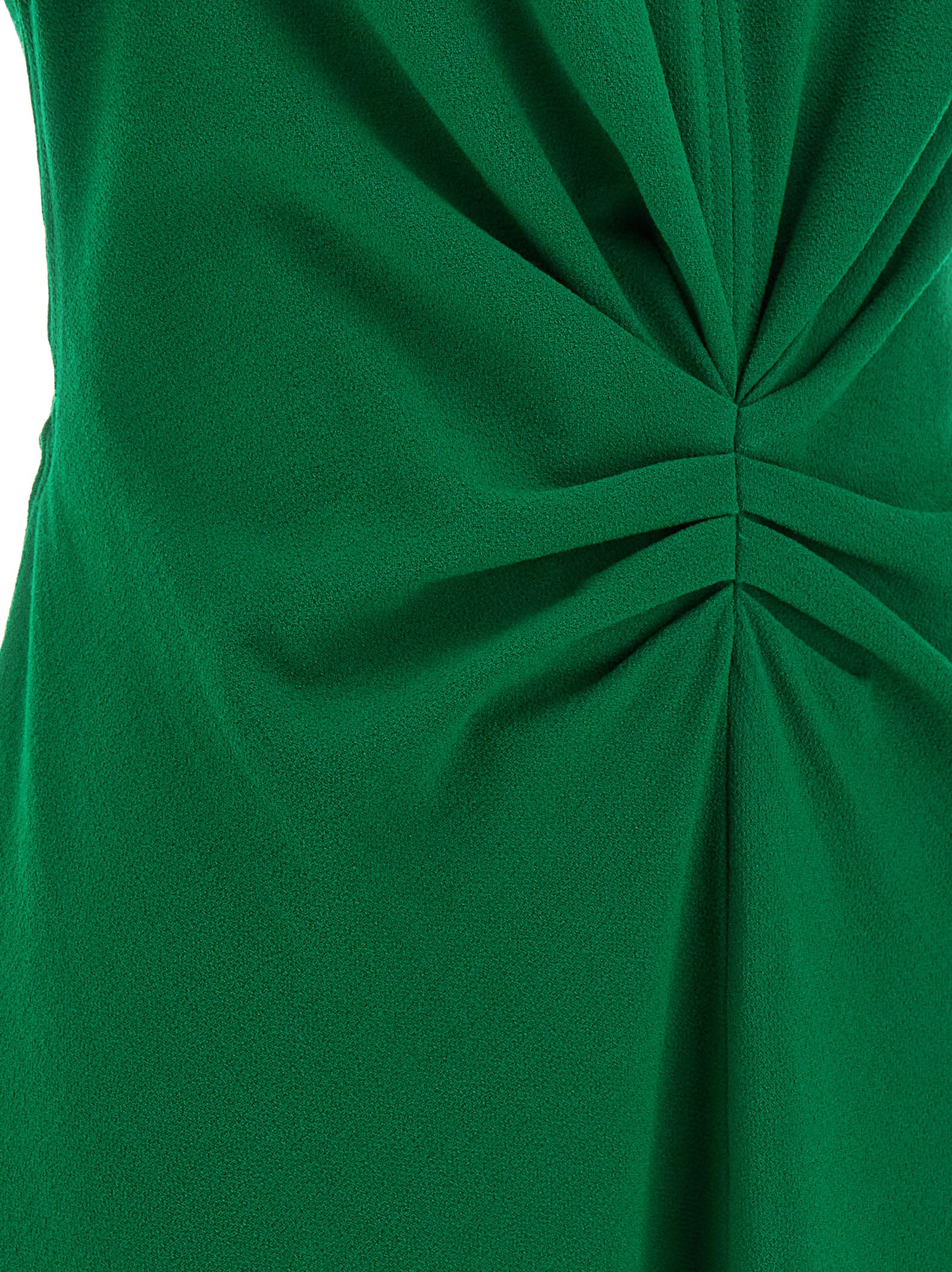 Shop Victoria Beckham Gathered Waist Midi Dress In Green