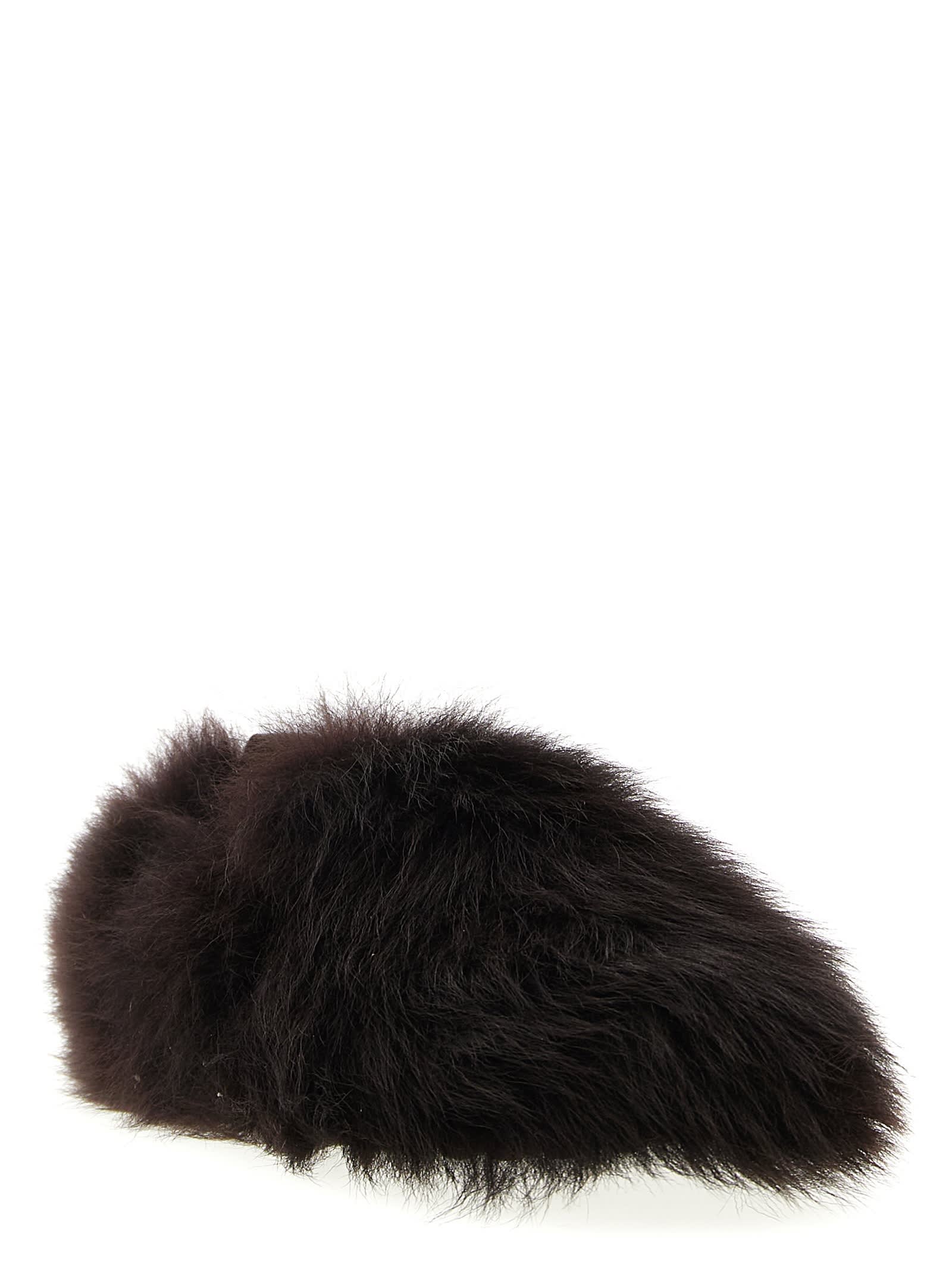 Tod's Gommino Sheep Fur Loafers In Brown