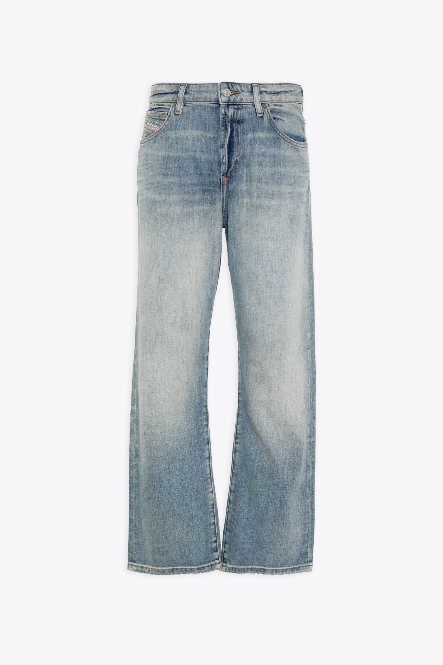 Diesel Halbhohe 1999 D-reggy Straight-leg-jeans In Denim Chiaro