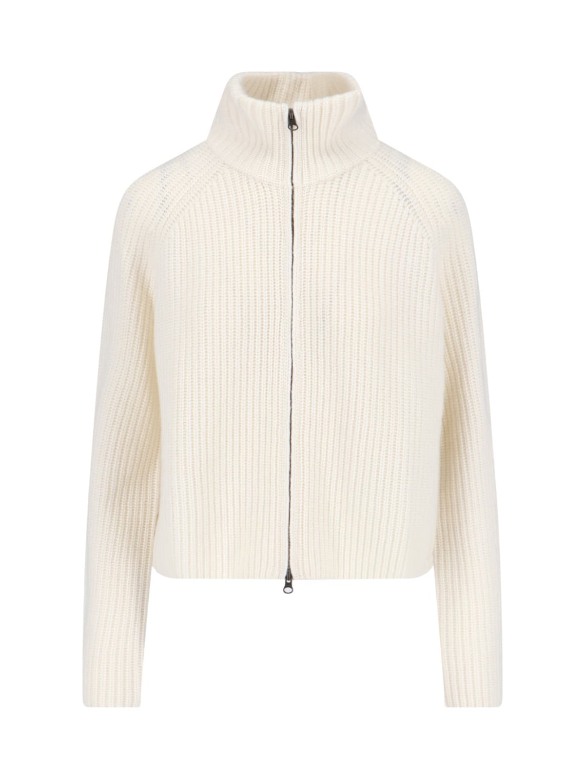 Lisa Yang Sadie Zip Sweater In White