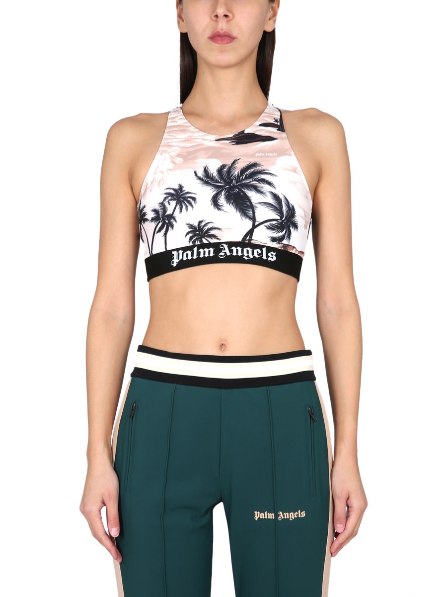 Palm Angels Top Sportsman In Beige
