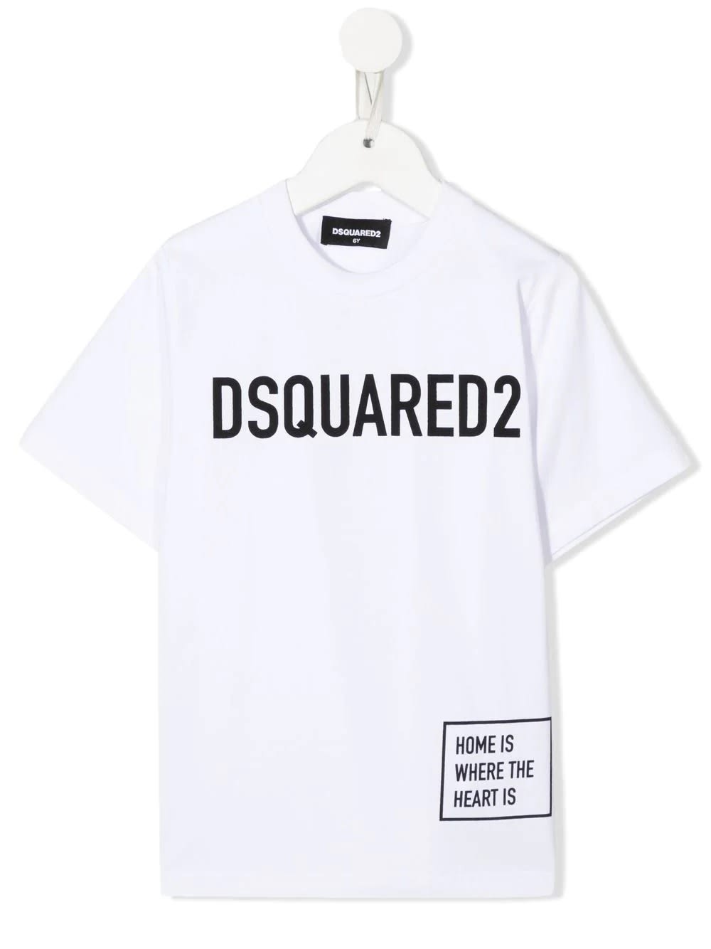 Dsquared2 Kids White T-shirt With Logo And Slogan Print