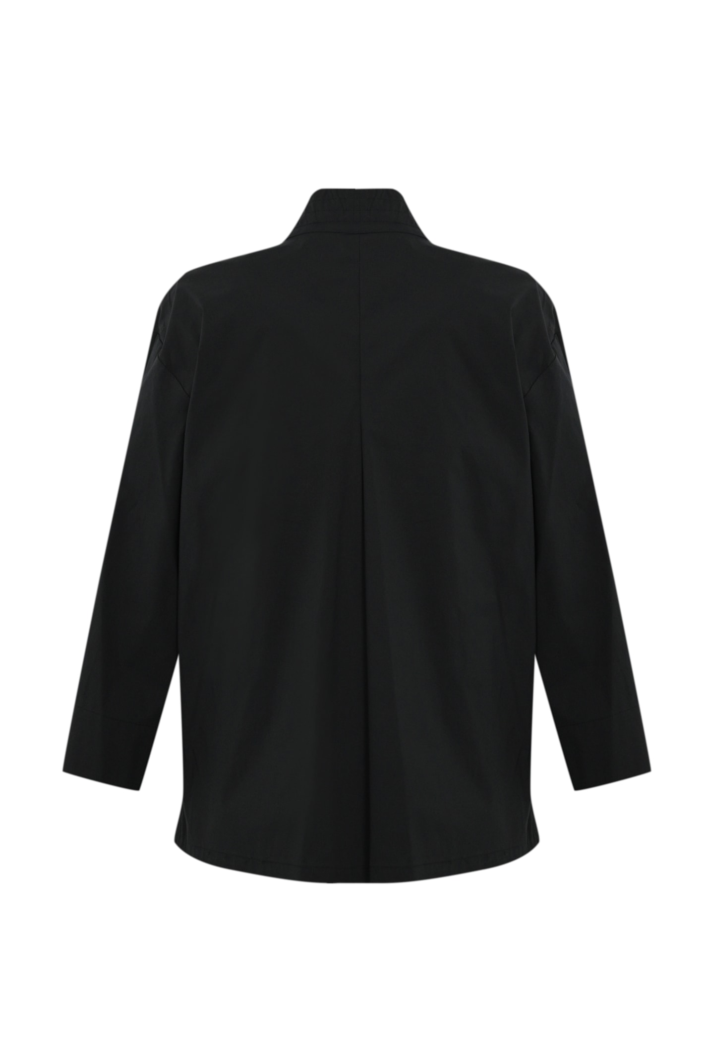 Liviana Conti Kimono Blouse With Cotton Bow In Nero