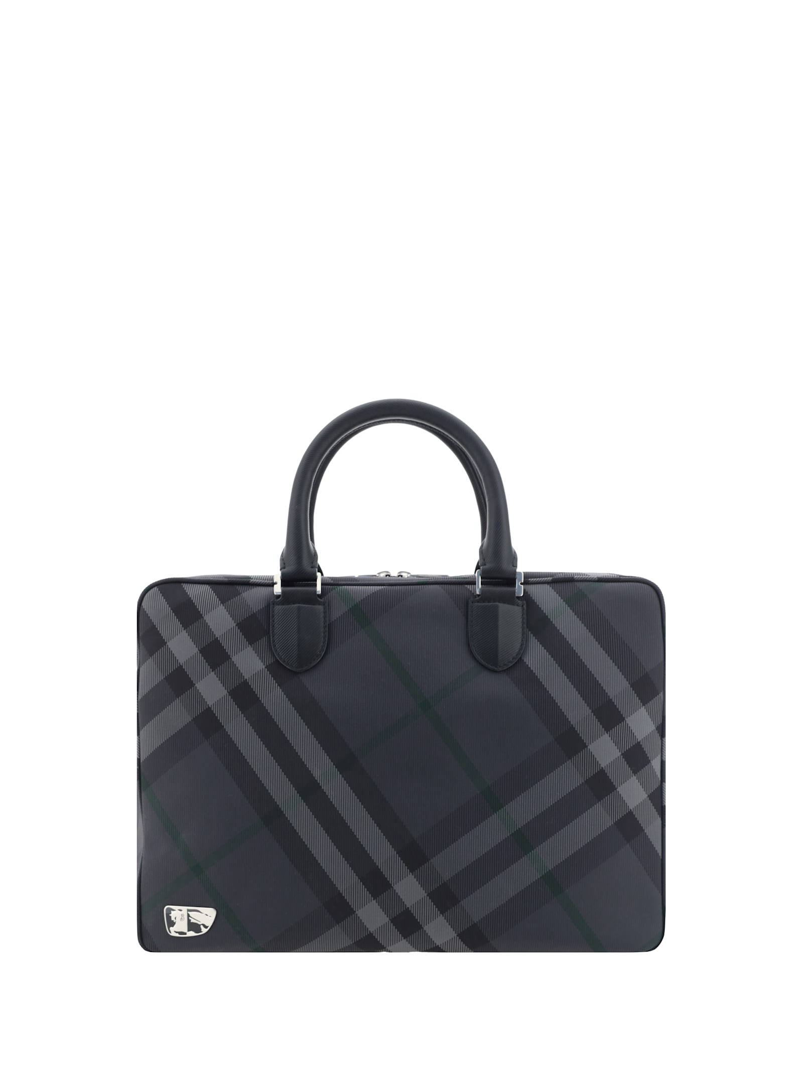 Shop Burberry Document Bag In Charcoal