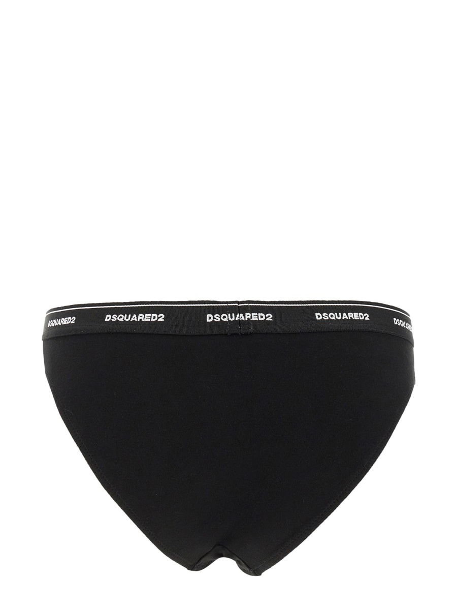 Shop Dsquared2 Underwear With Logo Band In Black