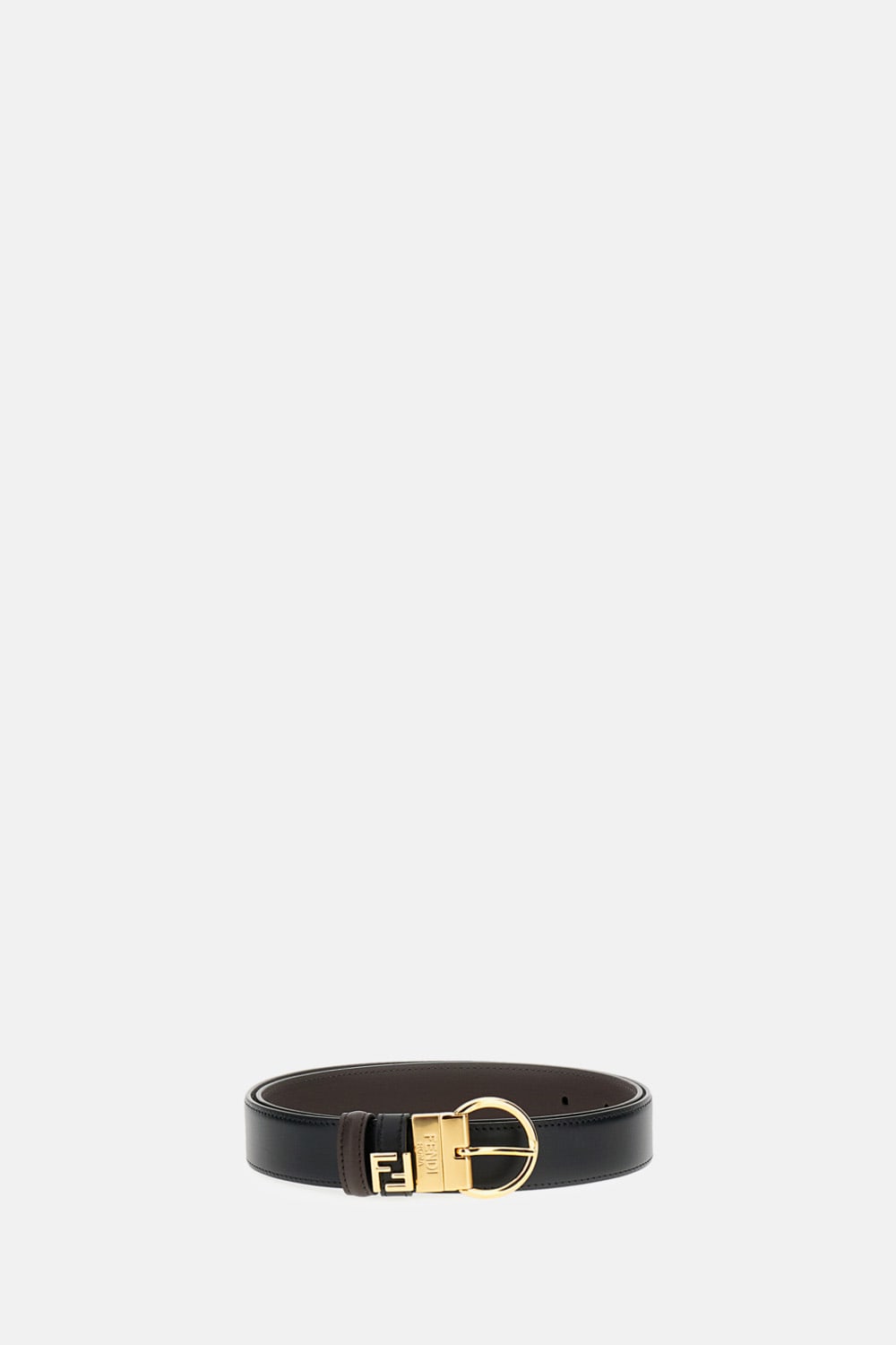 Fendi Pin Buckle Leather Reversible Belt Accessories In Black