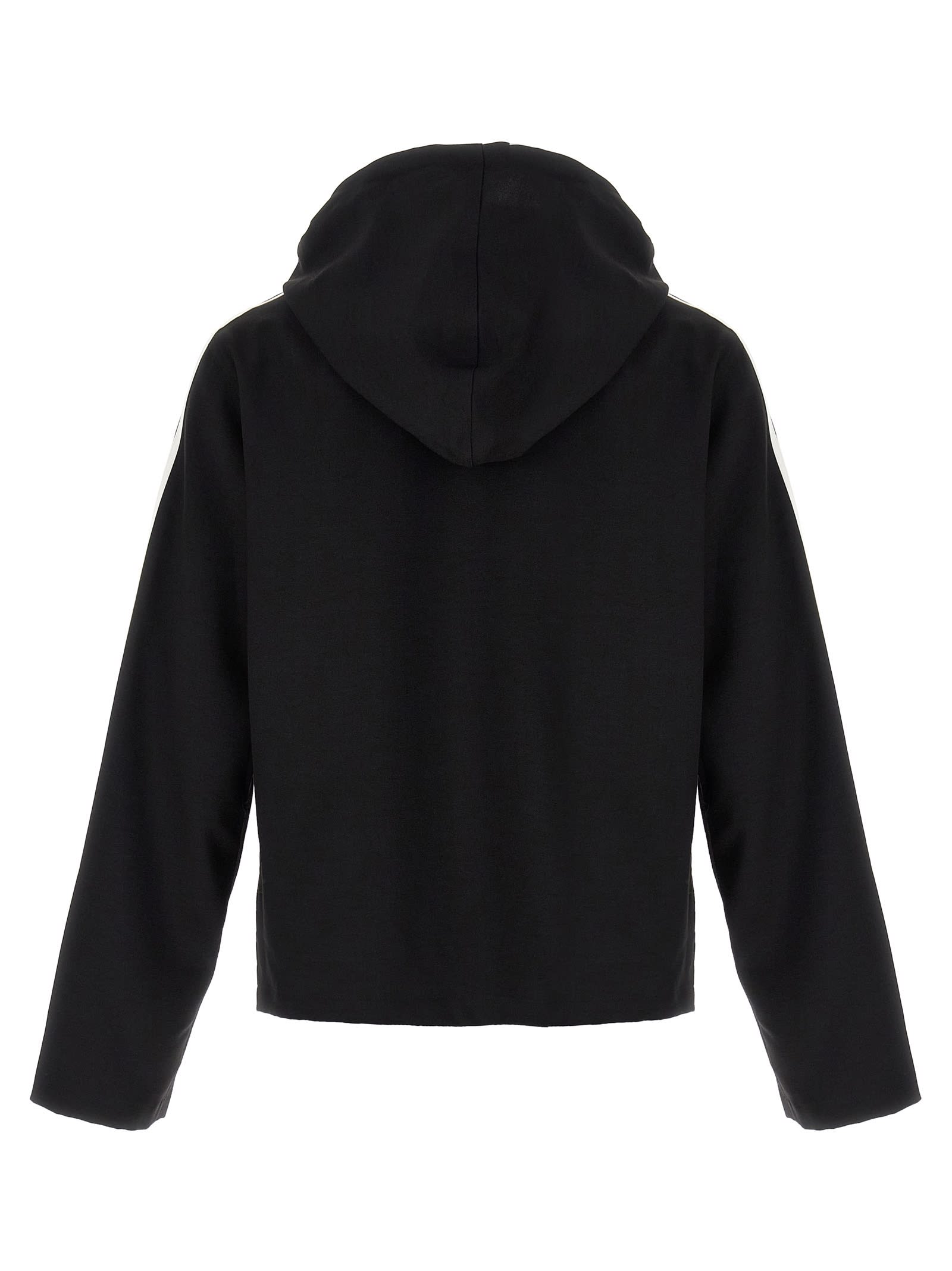 Y-3 Wire Detail Hooded Track Jacket Black In Black