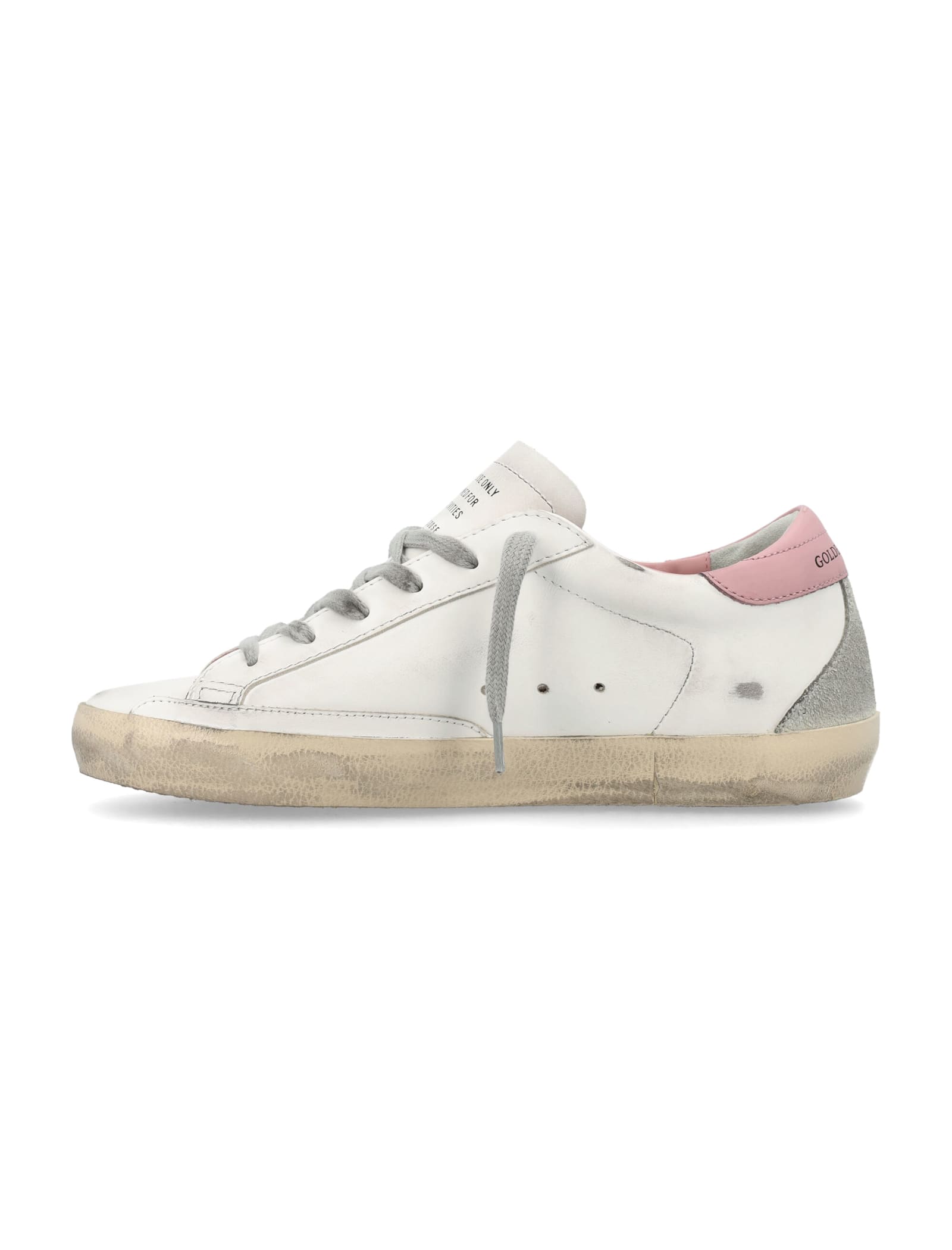 Golden Goose Superstar Leather Upper And Heel Suede Star And Spur Cream Sole Sneakers In Multi