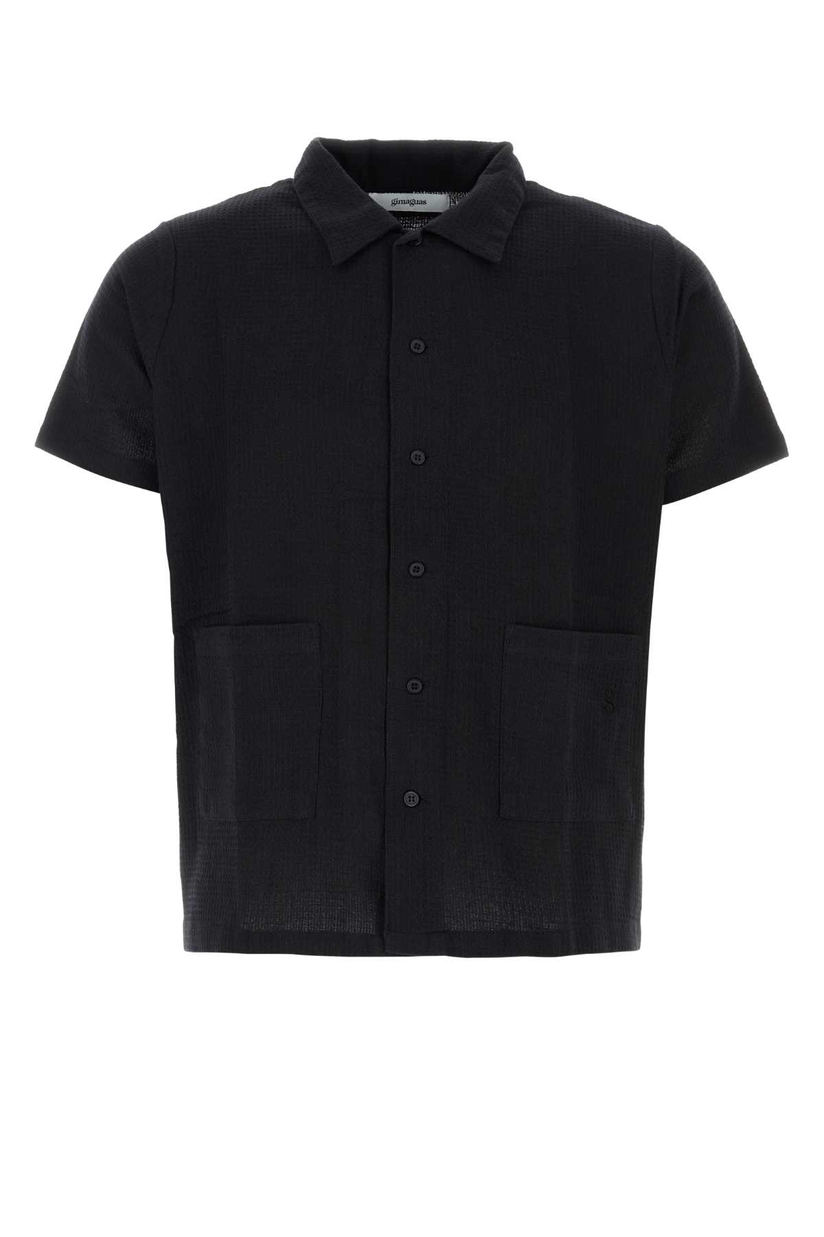 Black Cotton Oversize Enzo Shirt
