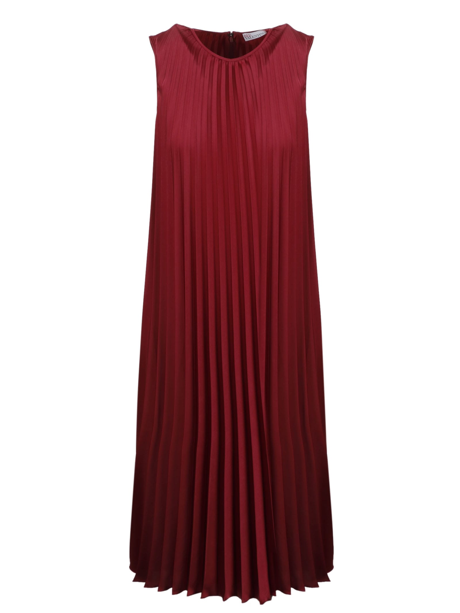 RED Valentino Pleated Satin Dress