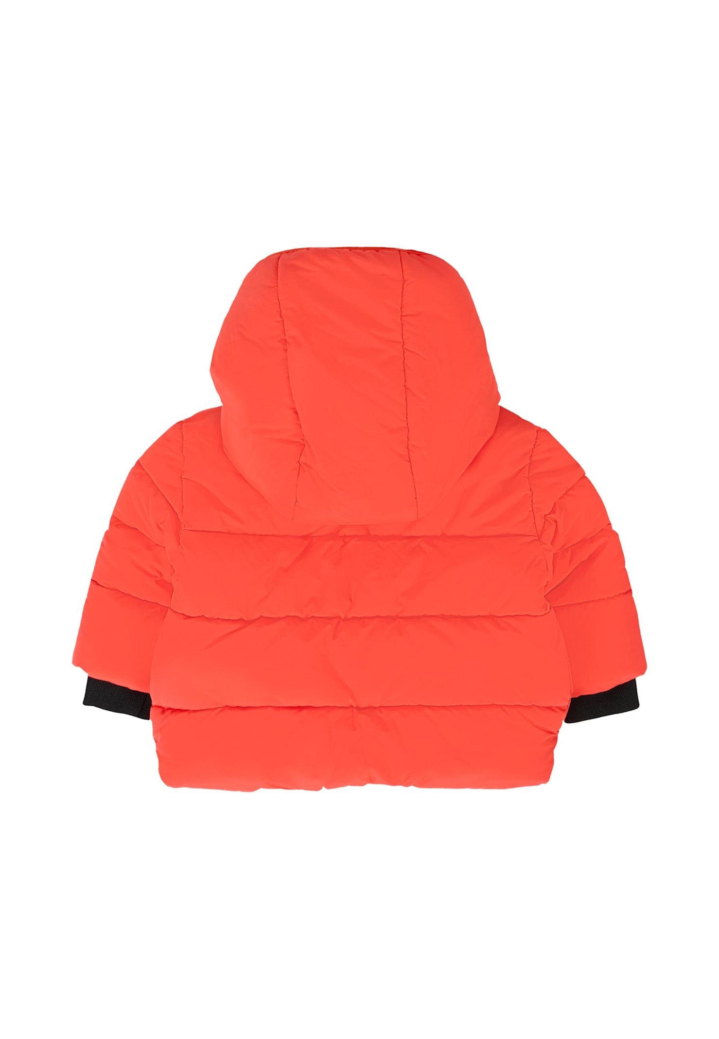 Timberland Red Down Jacket For Baby Boy With Logo In Red