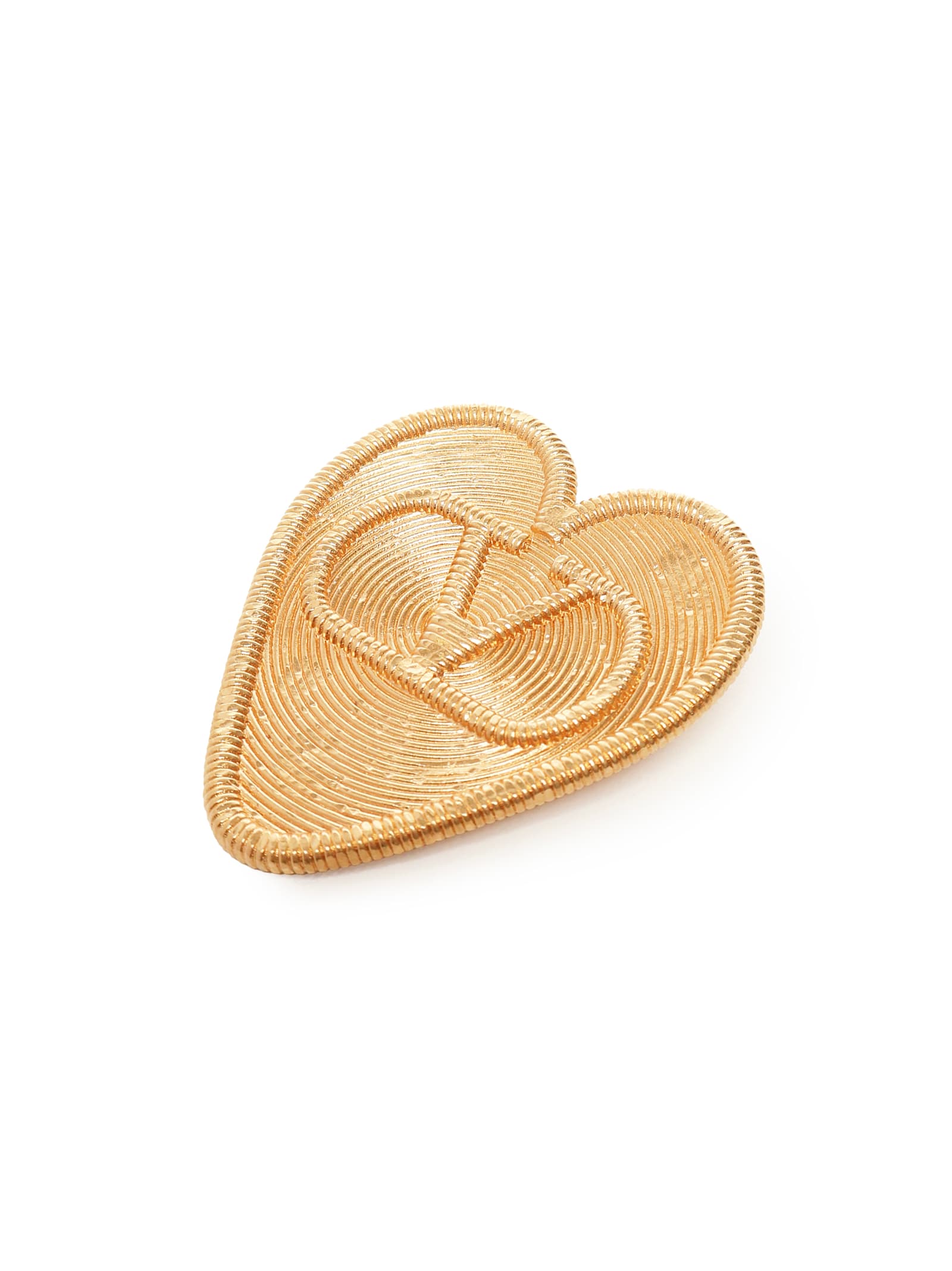 Valentino Vlogo Signature Heart-shaped Brooch